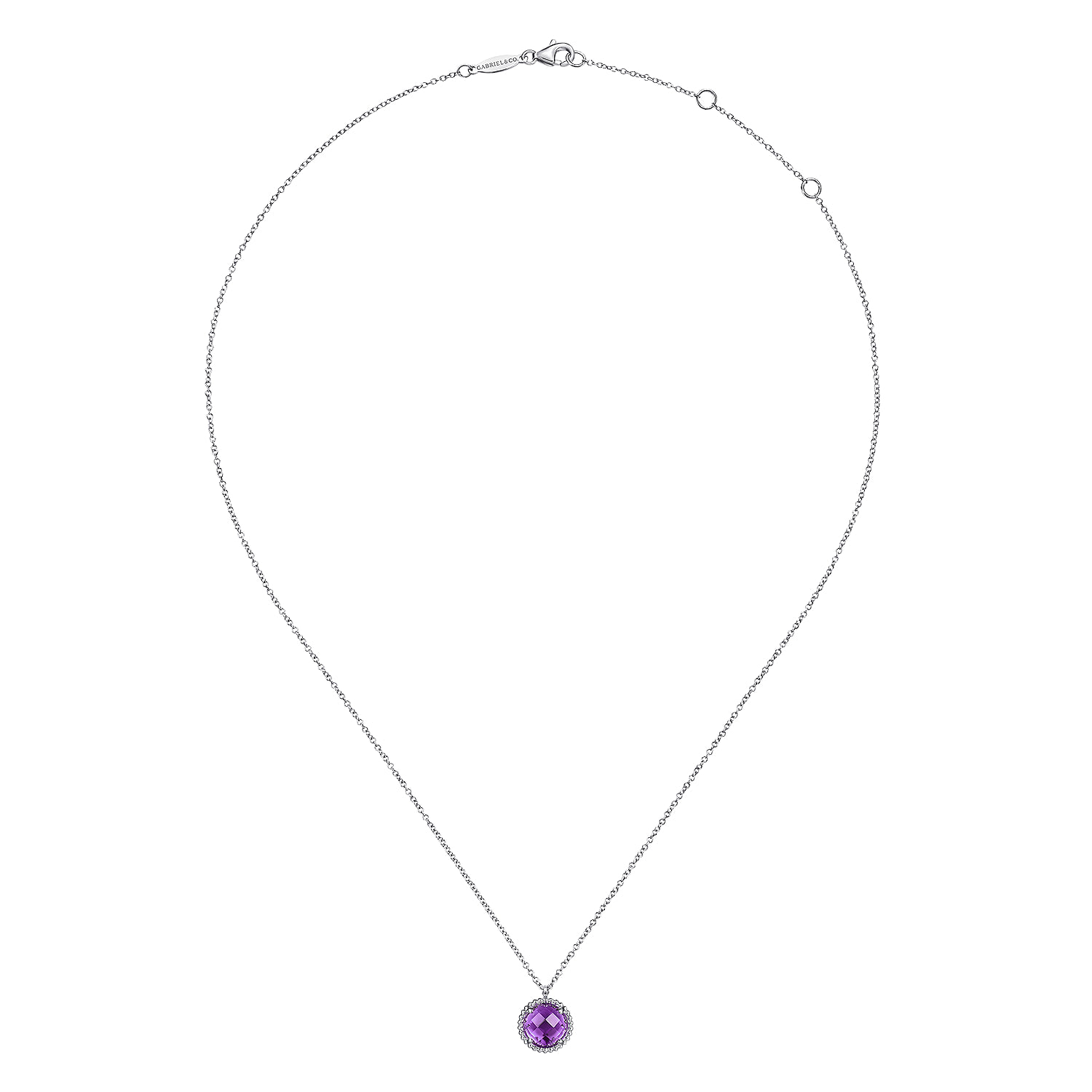 Bujukan Amethyst Pendant Necklace in Sterling Silver, photograph 2