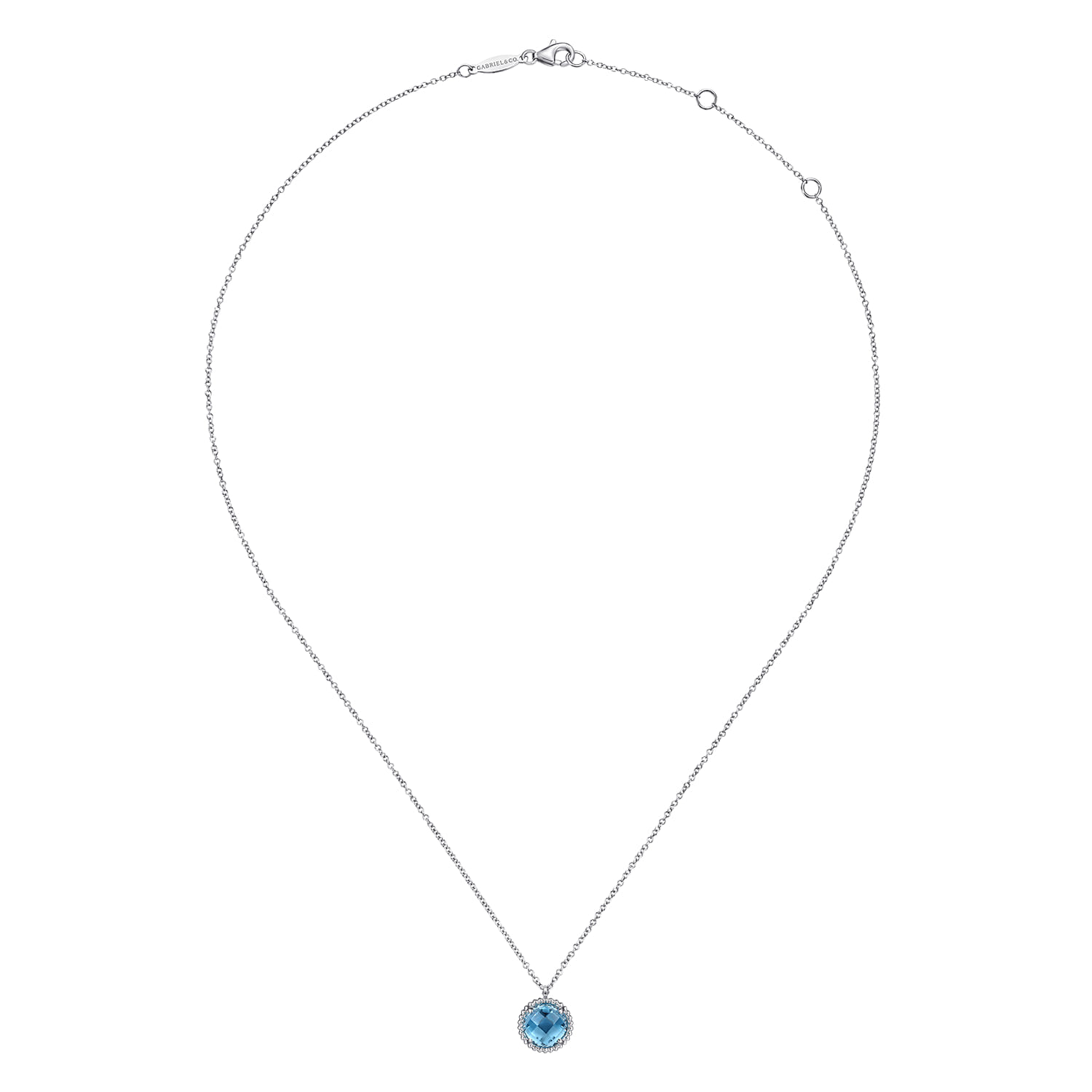 Bujukan Swiss Blue Topaz Pendant Necklace in Sterling Silver, photograph 2