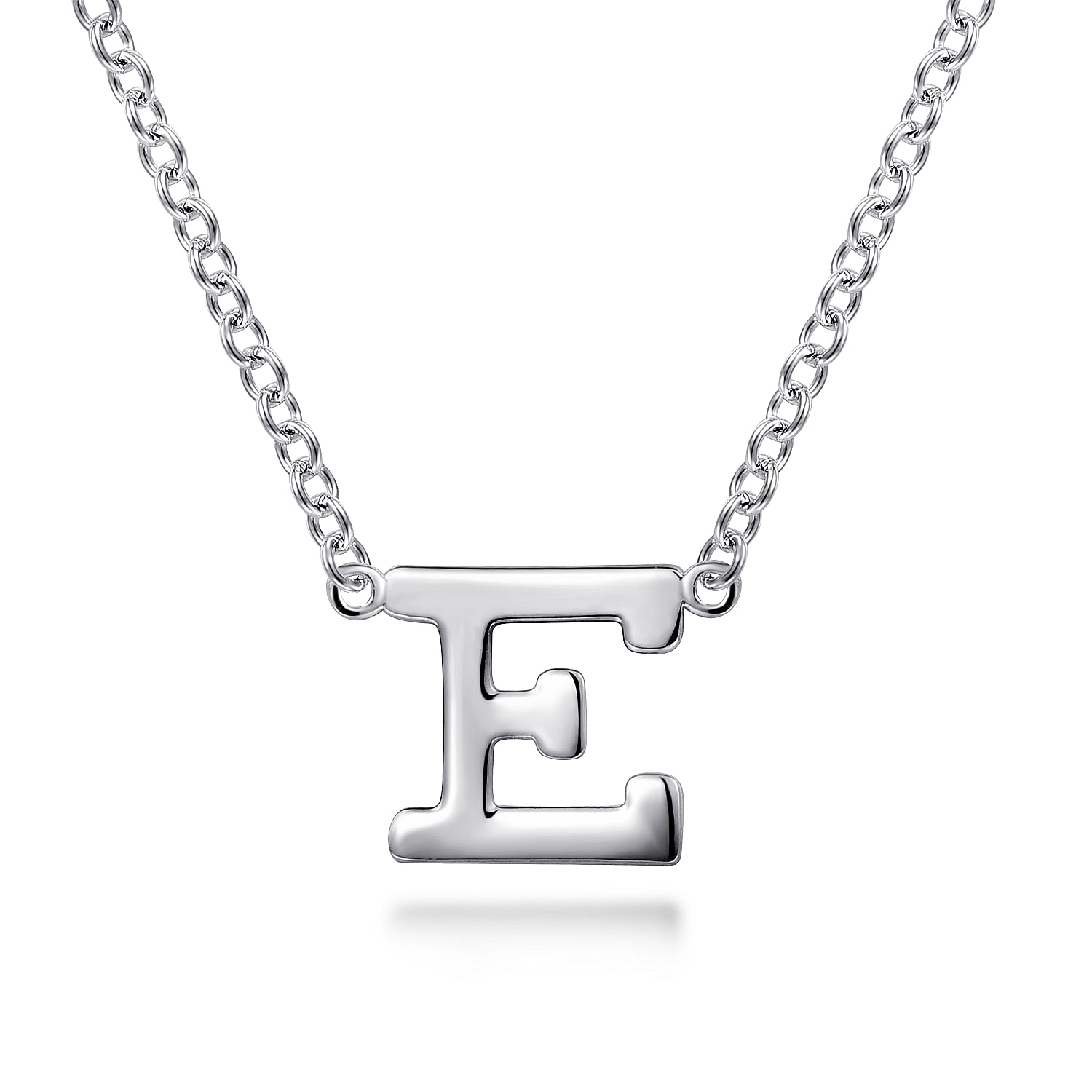 14K White Gold E Initial Necklace @ $295. Shop Necklaces