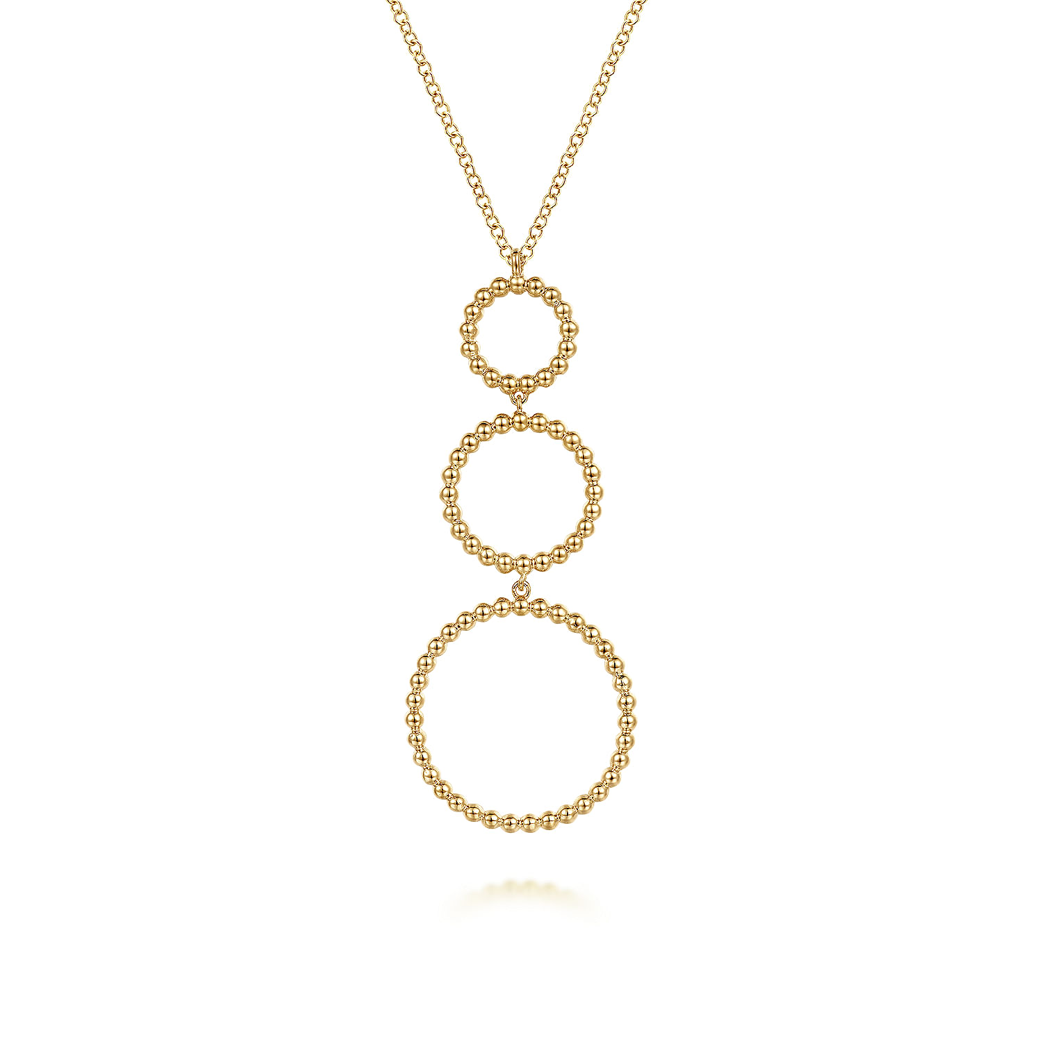 14K Yellow Gold Bujukan Graduating Circles Necklace @ $1075
