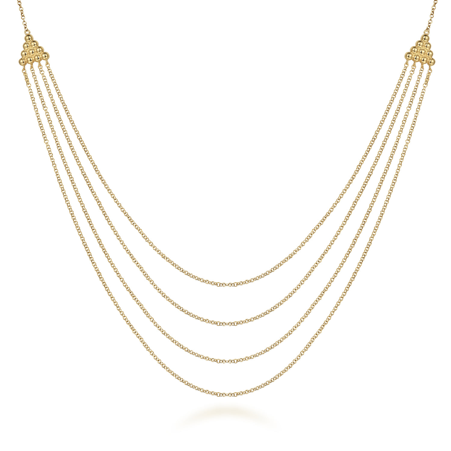 Bujukan Multi Row Swag Necklace