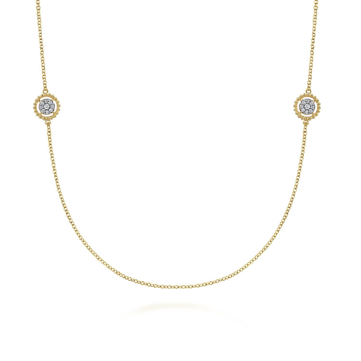 Bujukan Double Sided Diamond Station Necklace
