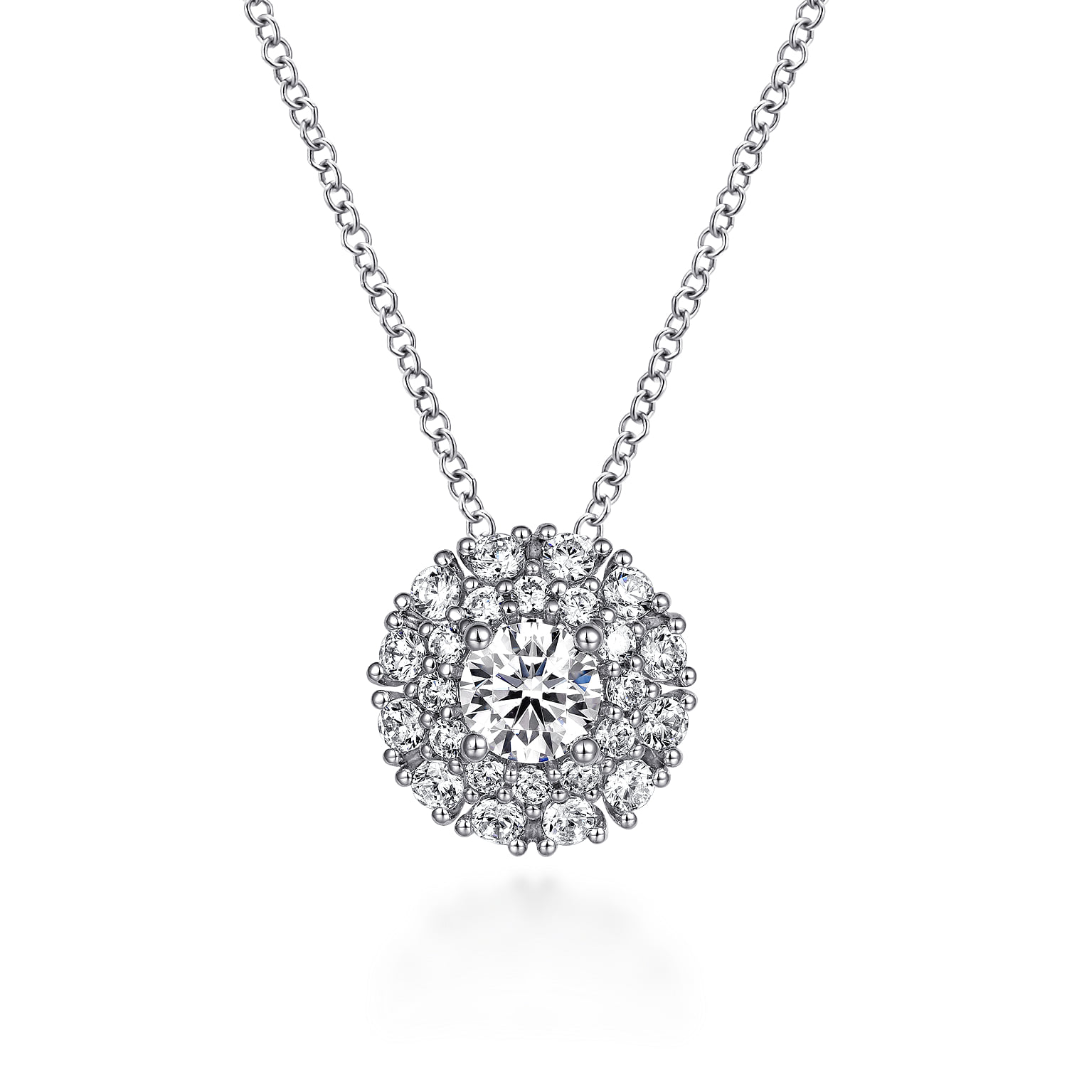 Diamond Cluster Pendant Necklace