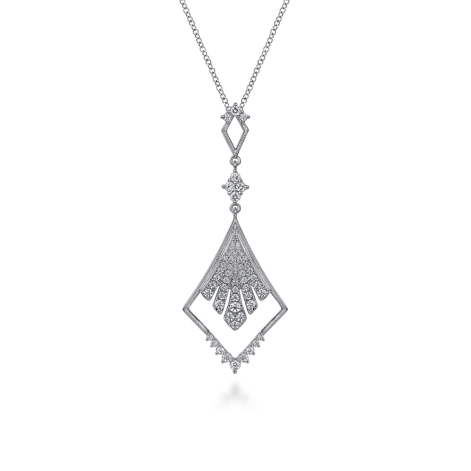 Diamond Rhombus Pendant Necklace
