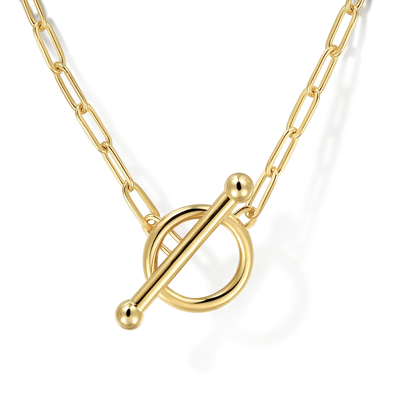 Chain Necklace with Toggle in 14K Yellow Gold