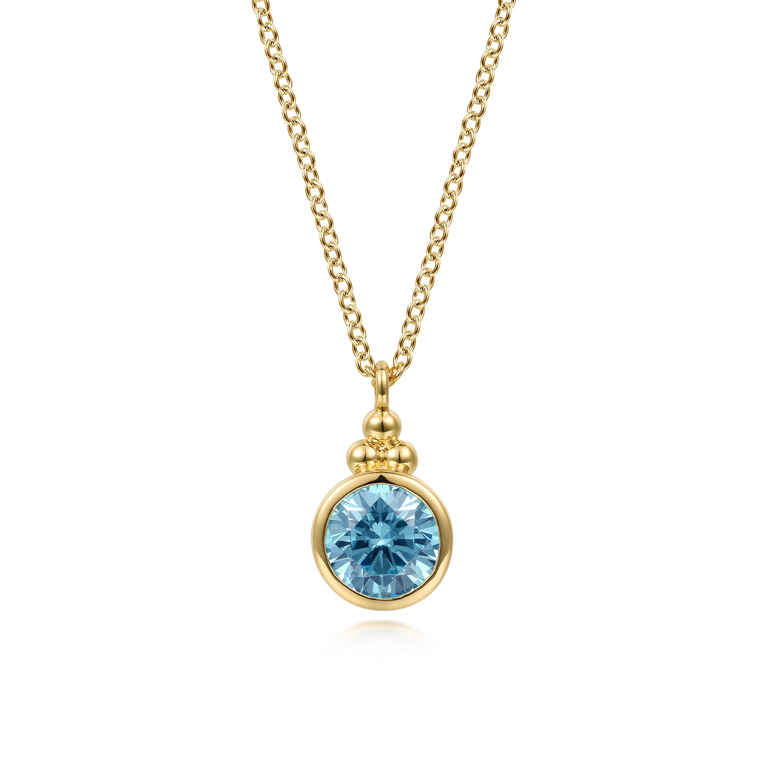 Blue Topaz Bujukan Drop Pendant Necklace
