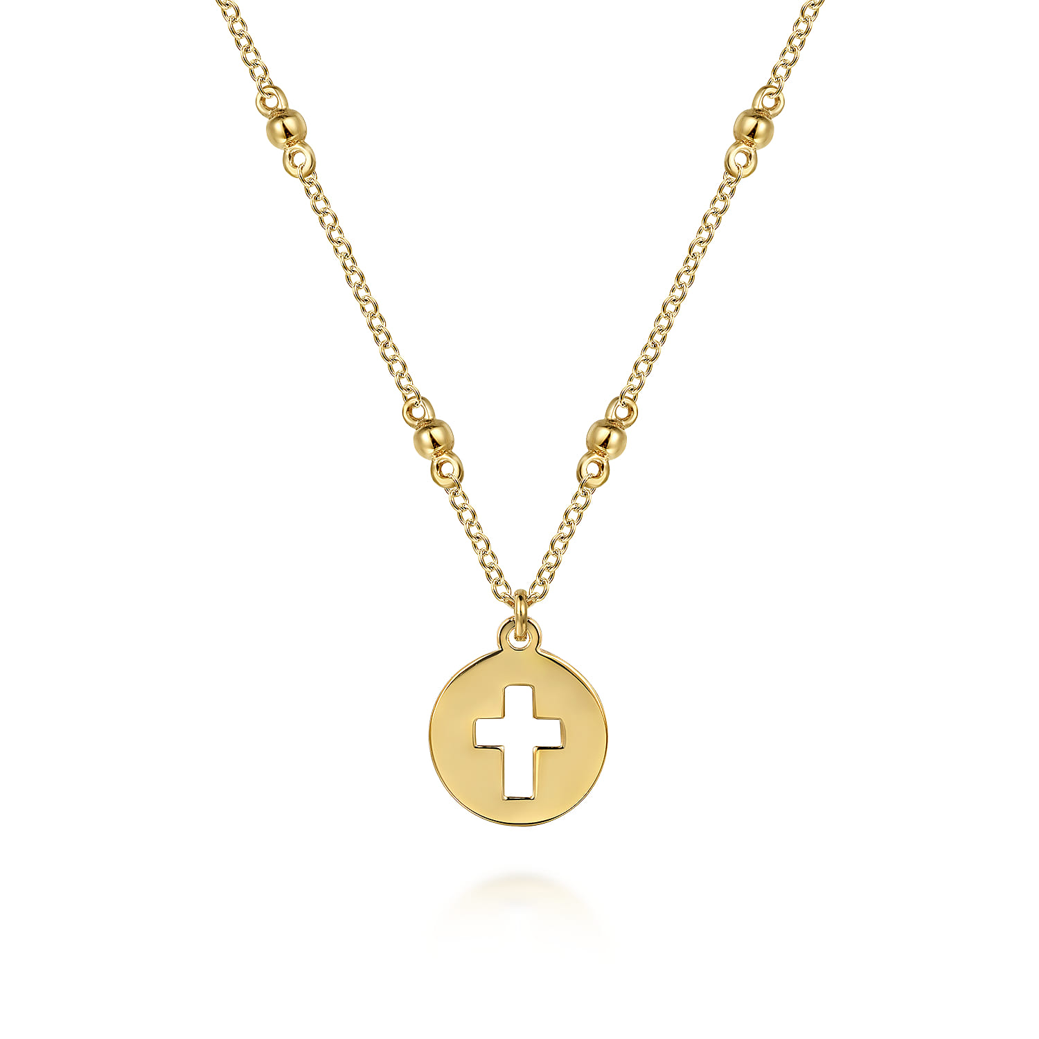 Cross Cutout Pendant Necklace