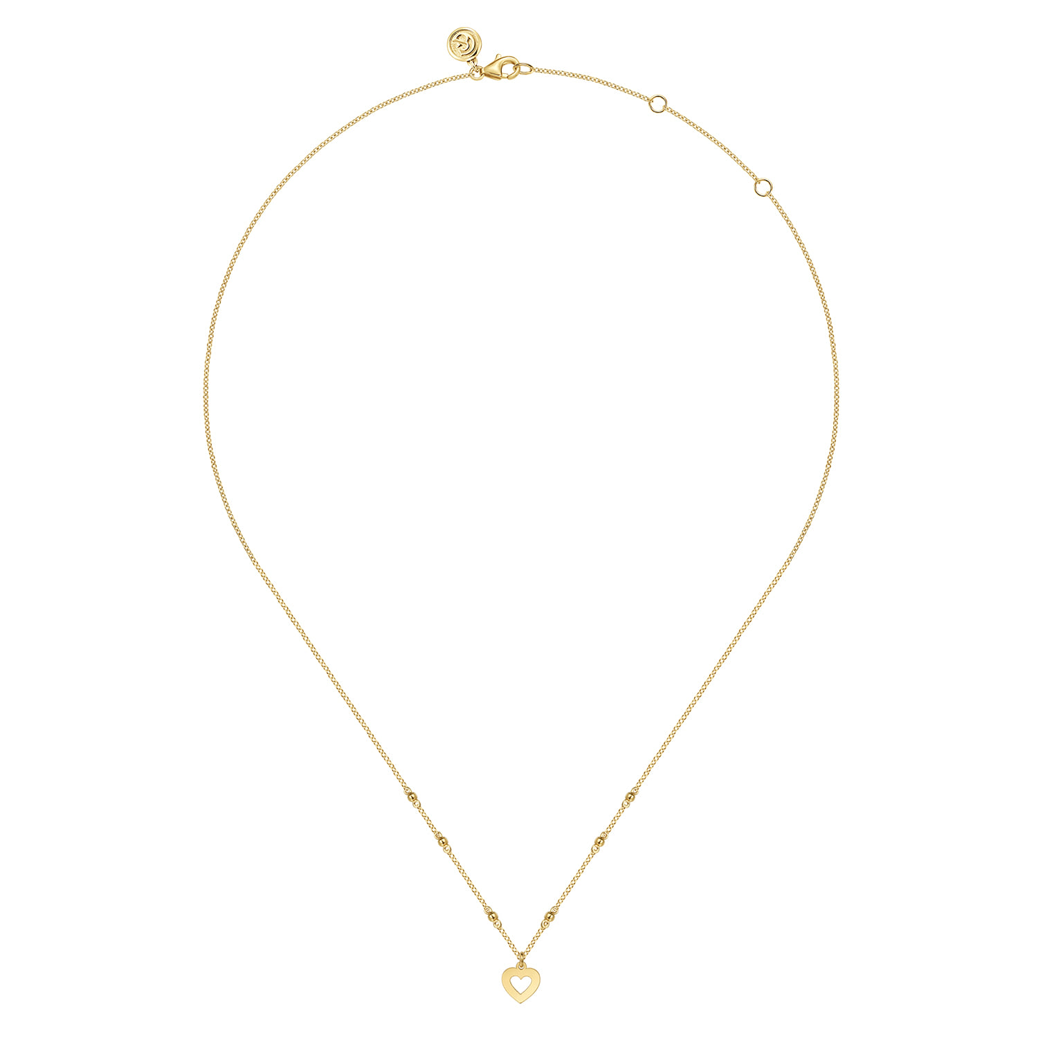 Cutout Pendant Necklace in 14K Yellow Gold, photograph 2