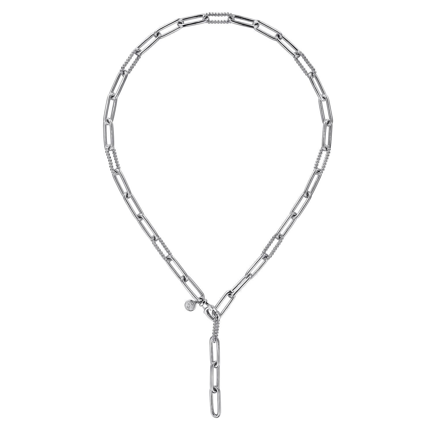 Y Chain Necklace in Sterling Silver, photograph 2