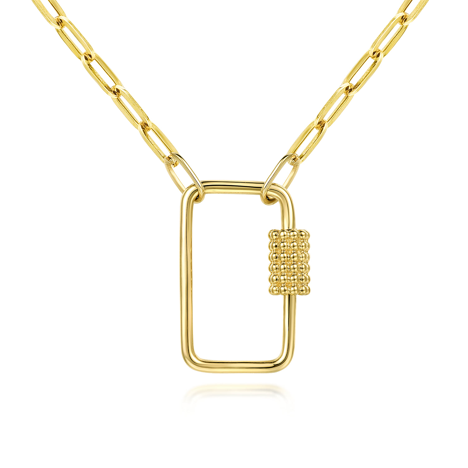 Chain Necklace with Rectangle Drop