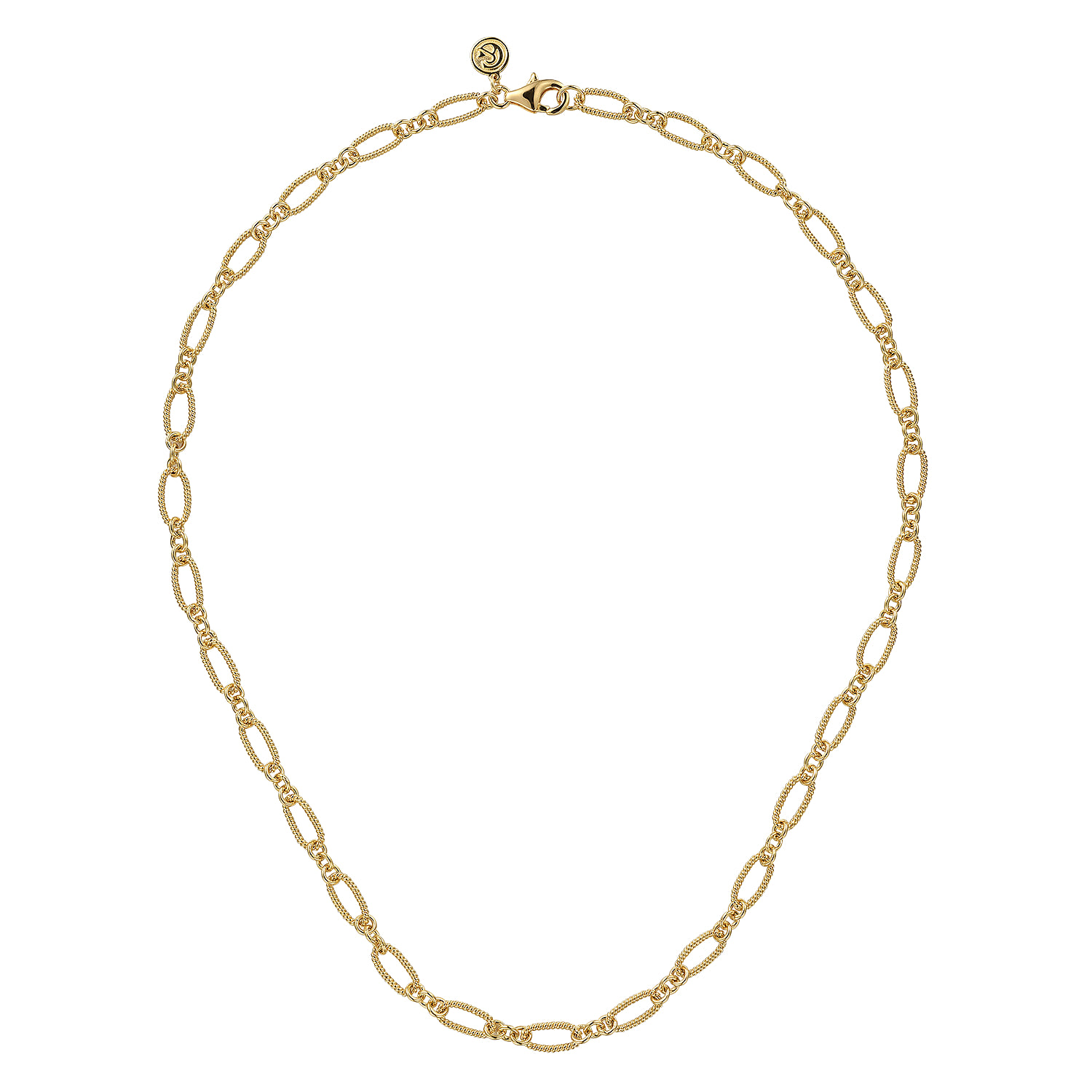 Twisted Rope Chain Necklace in 14K Yellow Gold, photograph 2