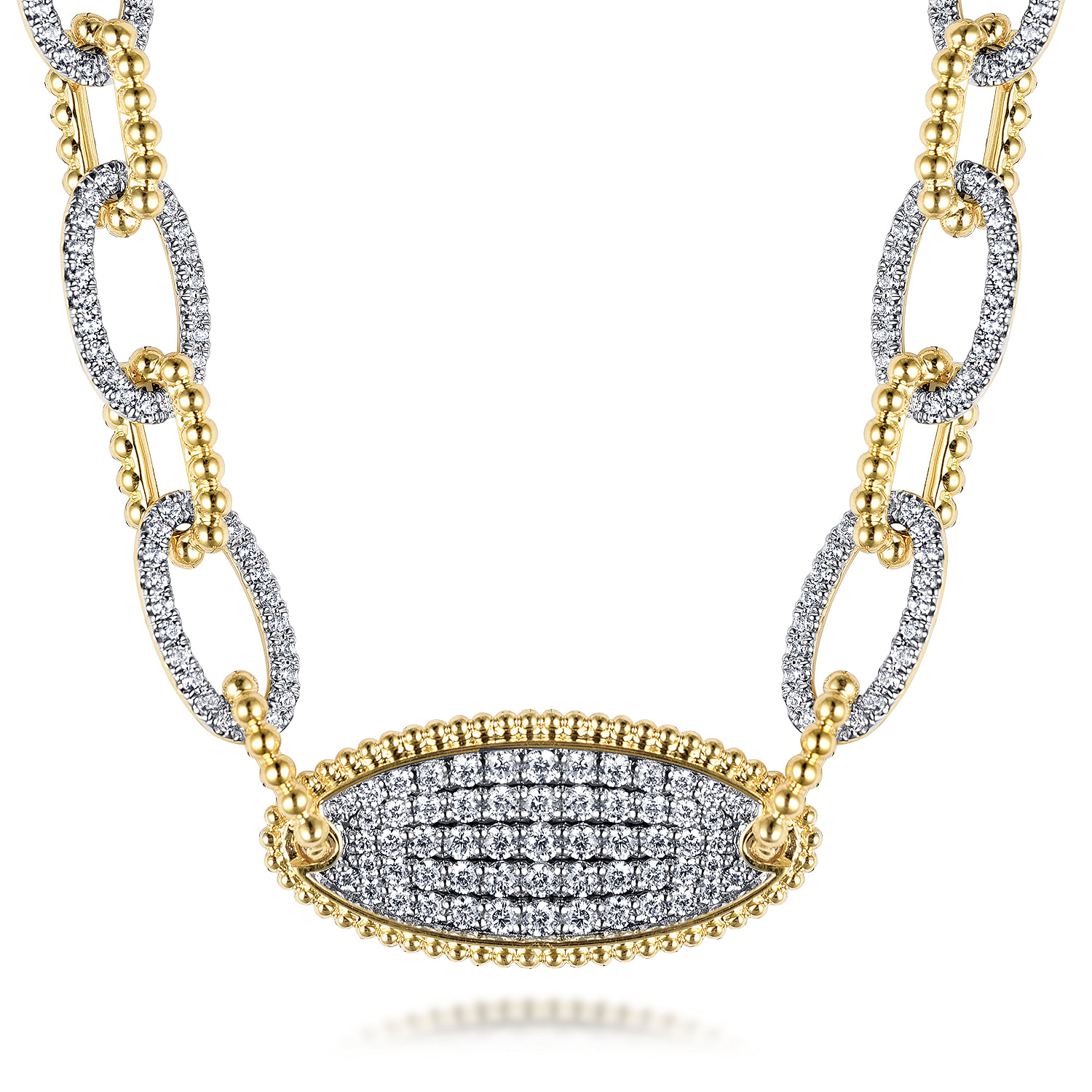 Bujukan Chain Necklace with Pave Diamond Pendant