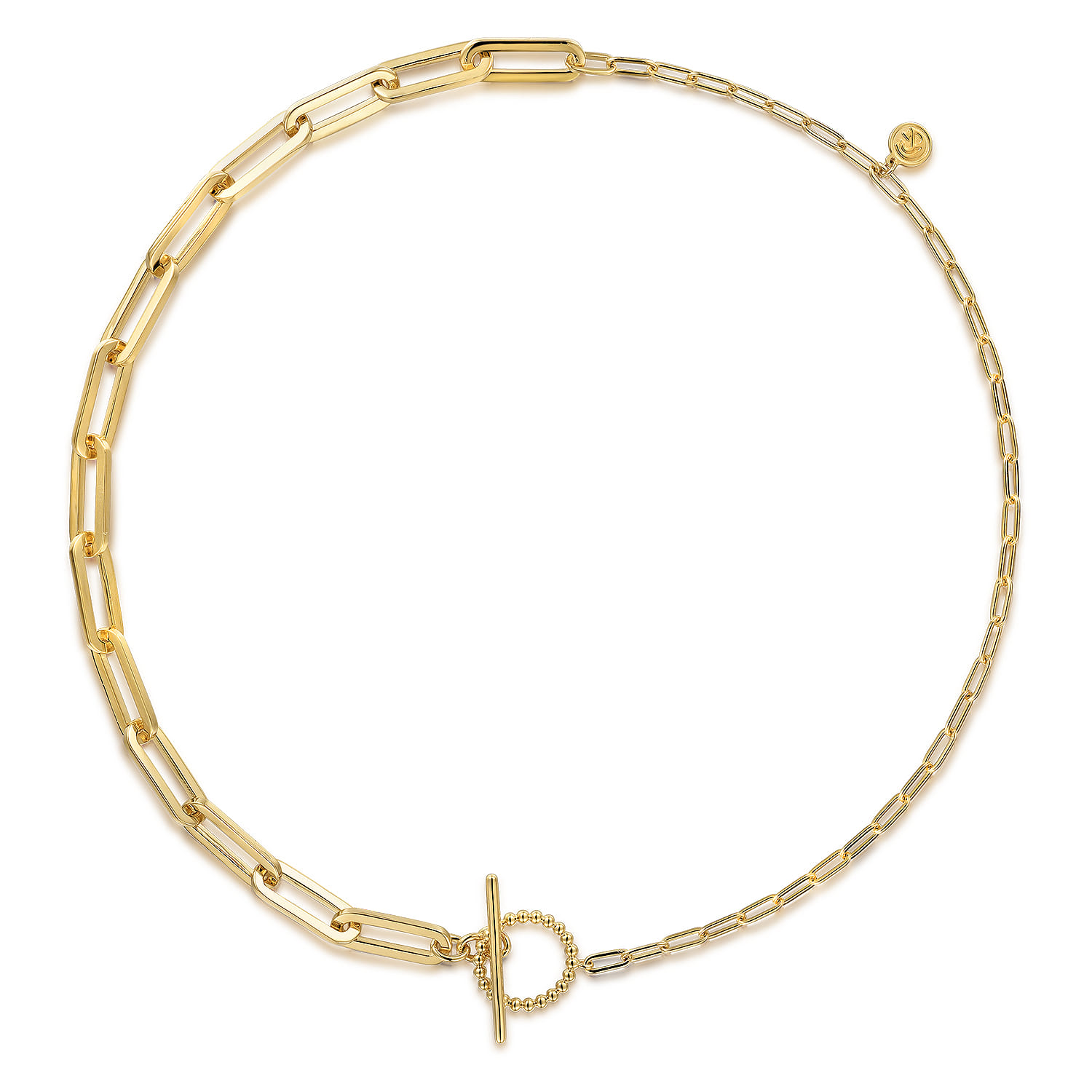 Chain Necklace with Bujukan Toggle in 14K Yellow Gold, photograph 2