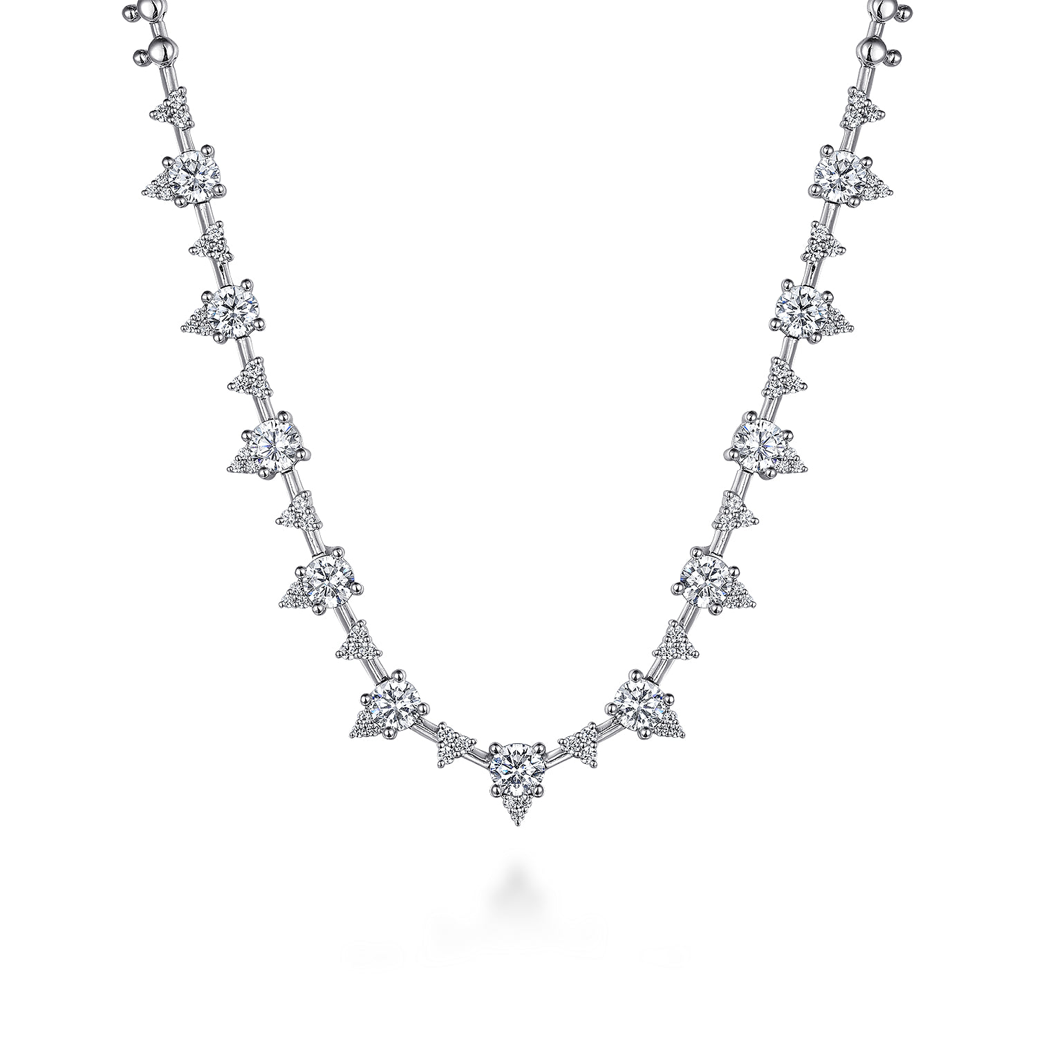 Prong Set Diamond Tennis Necklace