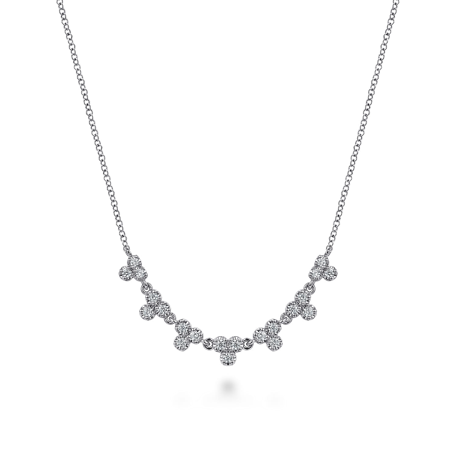 Diamond Droplet Link Necklace