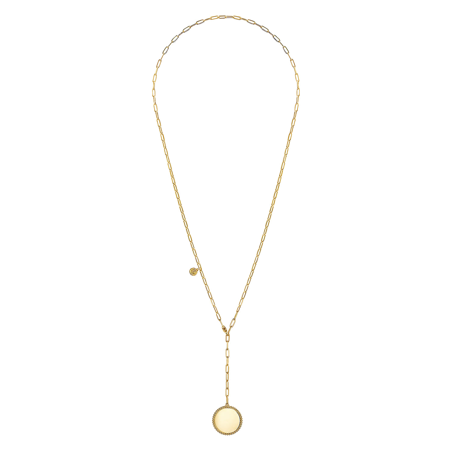 Bujukan Pendant Hollow Chain Necklace in 14K Yellow Gold, photograph 2