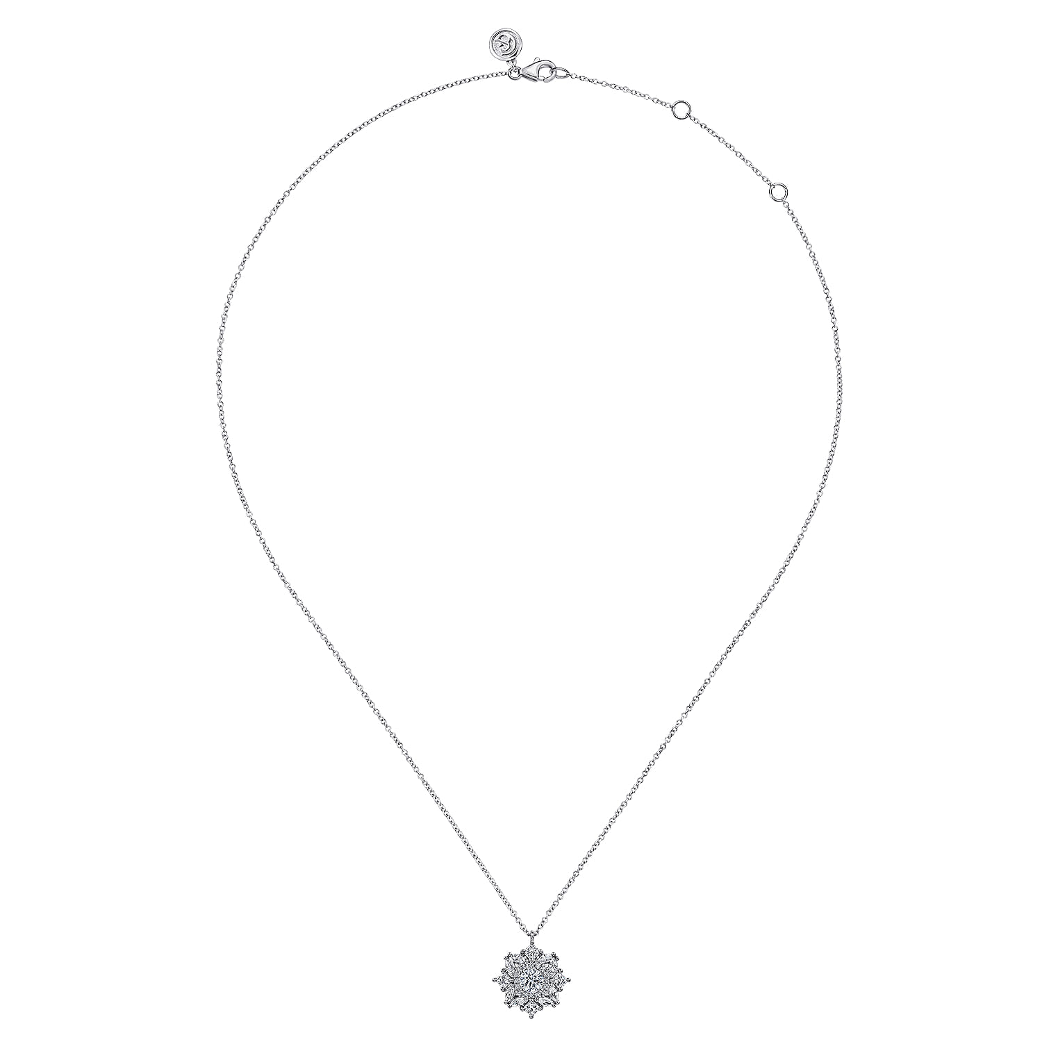 Diamond Necklace in 18K White Gold, photograph 2