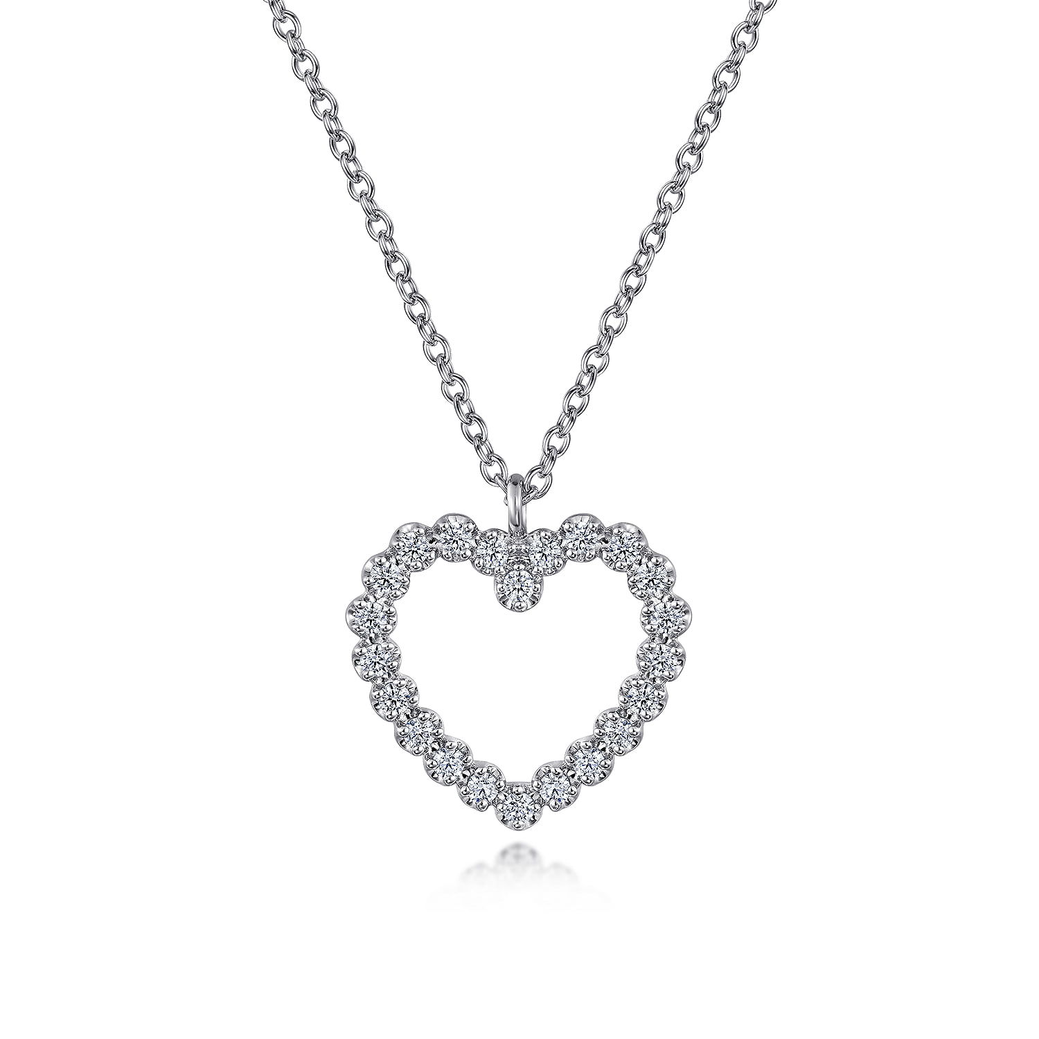 Diamond Pendant Necklace in 14K White Gold