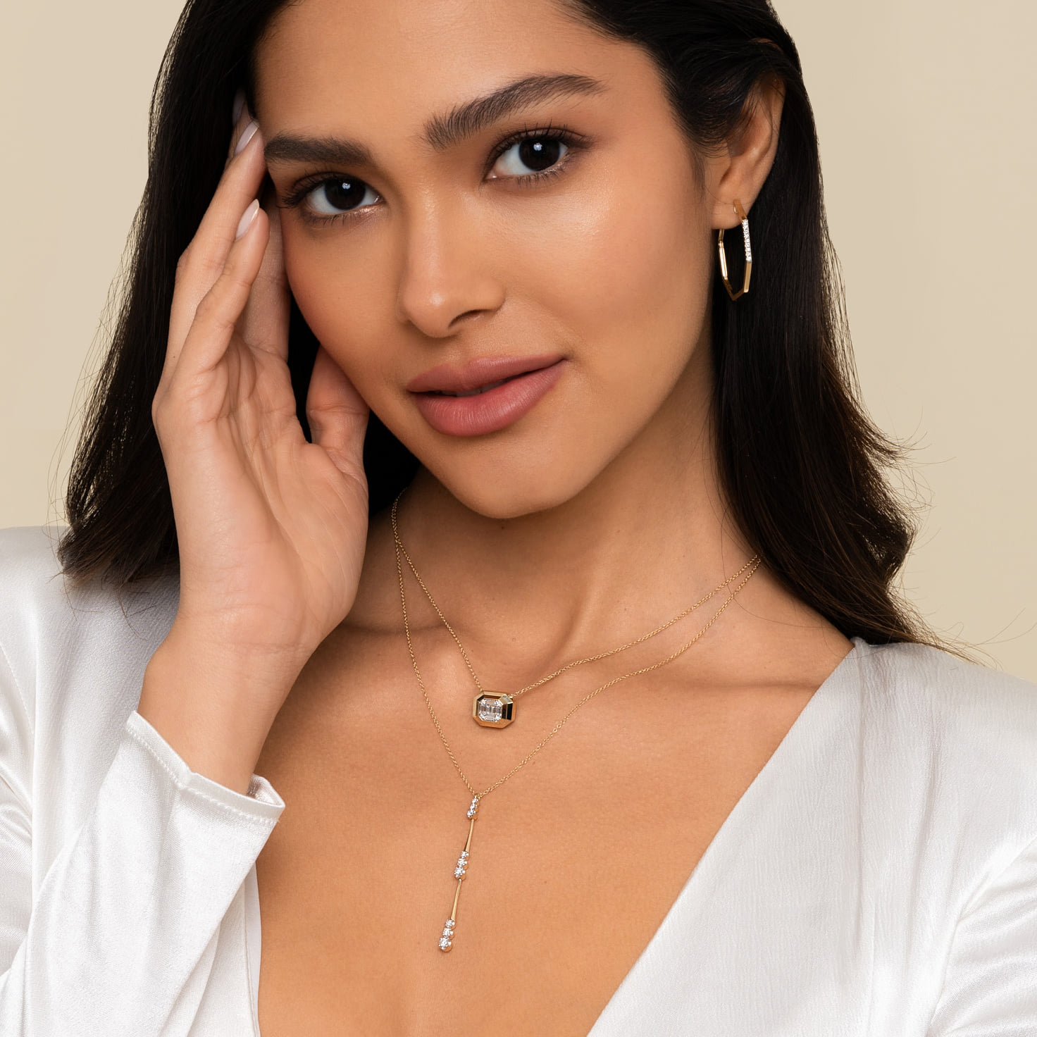 Pendant Necklace Diamond 0.3ct in 14K Yellow Gold, photograph 4