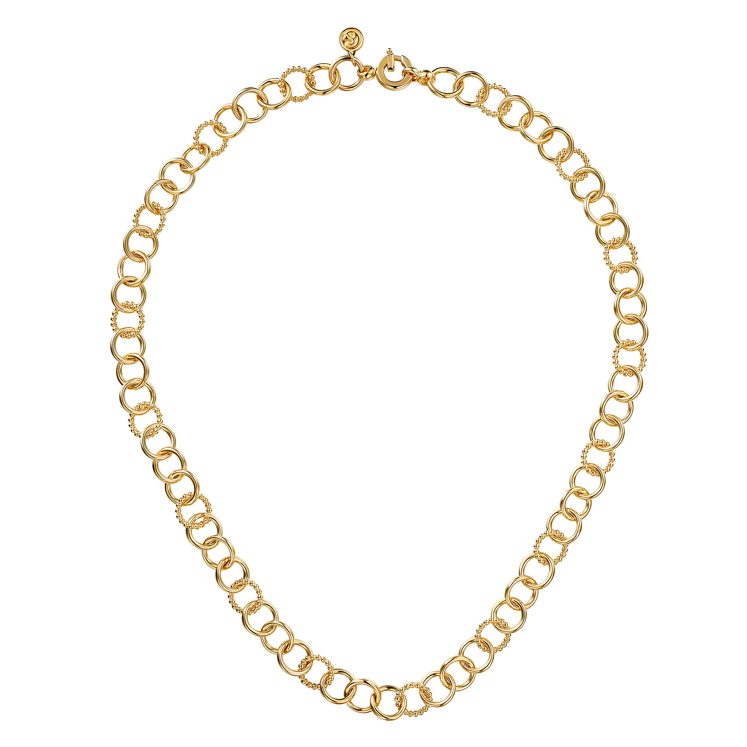 Bujukan Circle Chain Necklace in 14K Yellow Gold, photograph 2