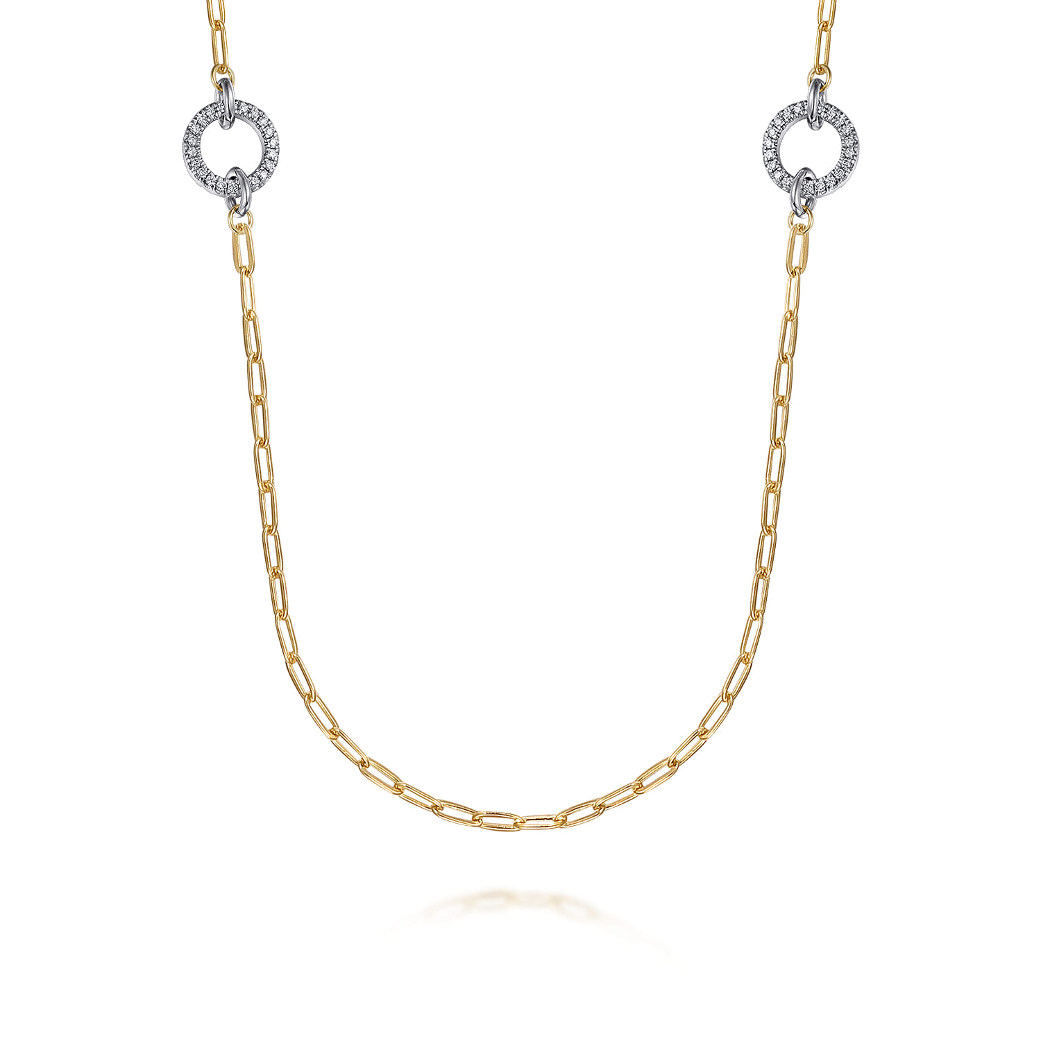 Diamond Link Station Necklace