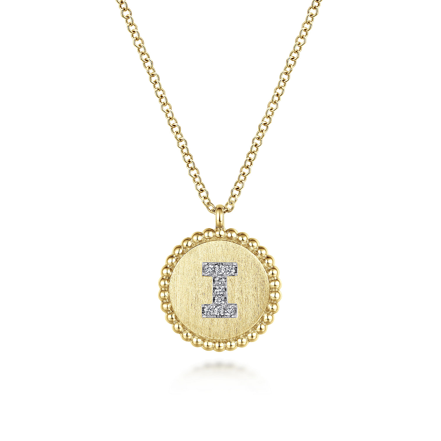 EXAMPLE × GARNI ROUND LOGO PENDANT 1st Men Custom 187 Number Round Cubic Zirconia Pendant 14k