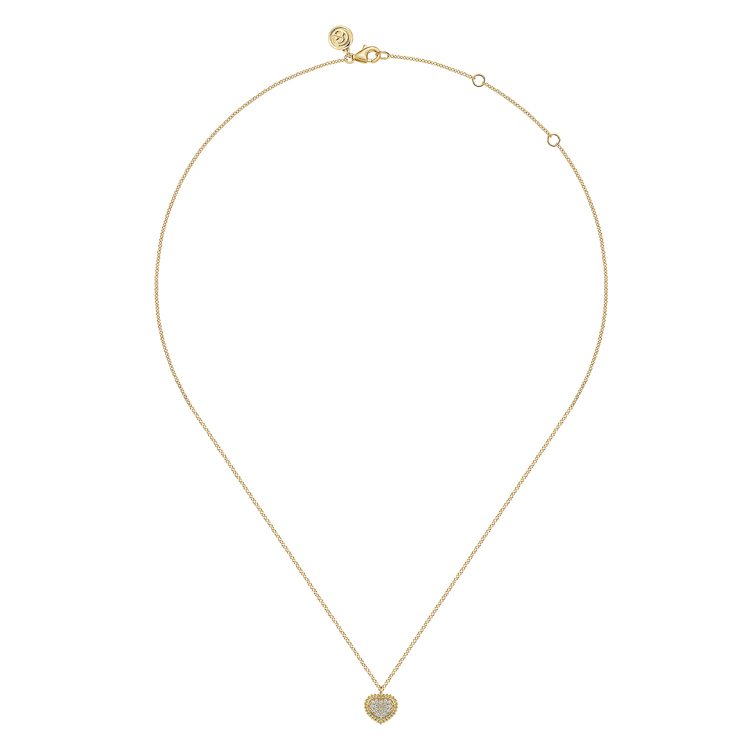 Pendant Necklace Diamond 0.1ct Bujukan in 14K Yellow Gold, photograph 2