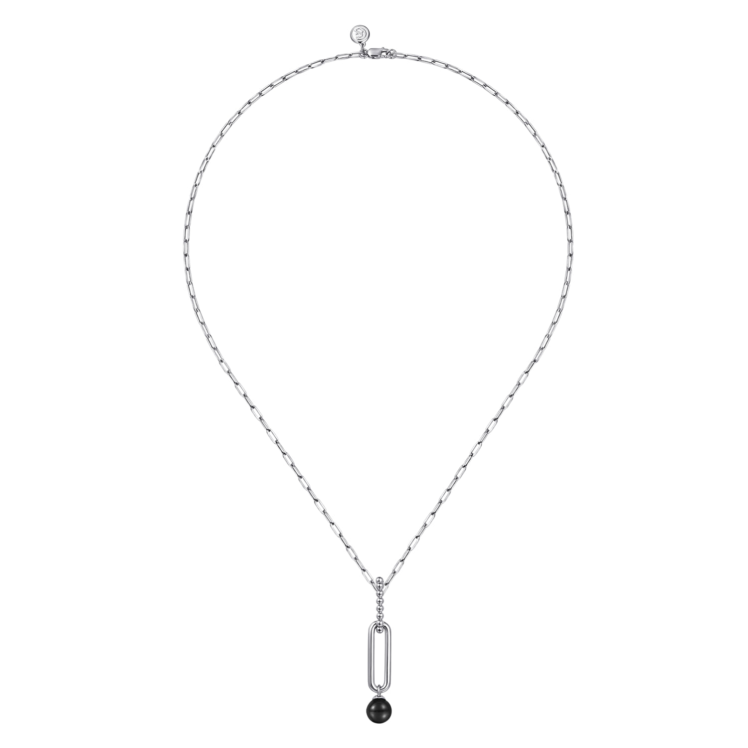 Onyx Bujukan Drop Necklace in Sterling Silver, photograph 2