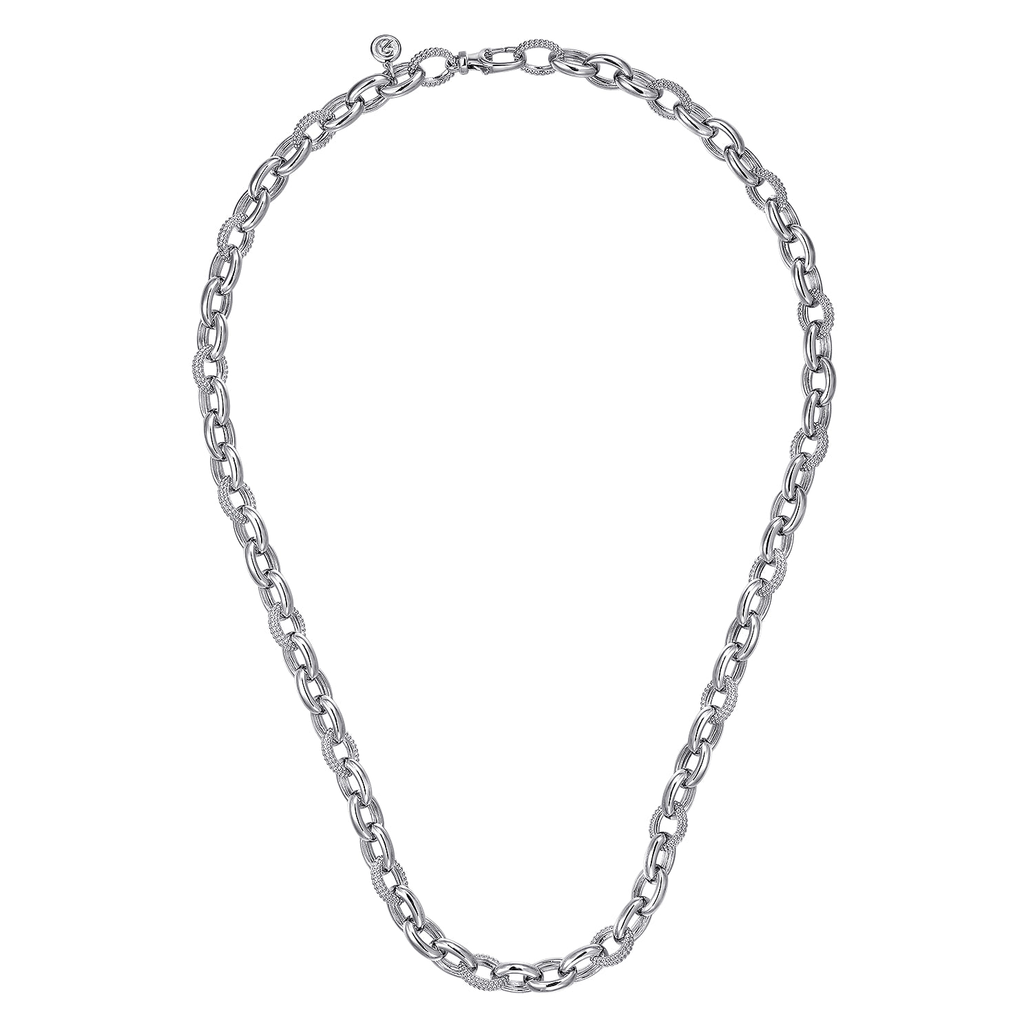 Link Chain Necklace in Sterling Silver, photograph 2