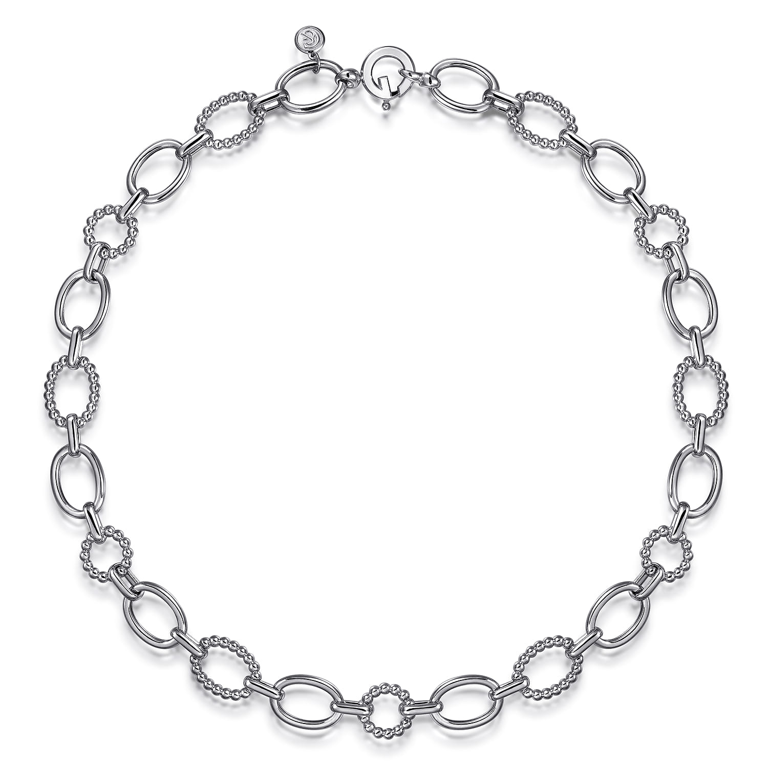 Bujukan Station Link Chain Necklace in Sterling Silver, photograph 2