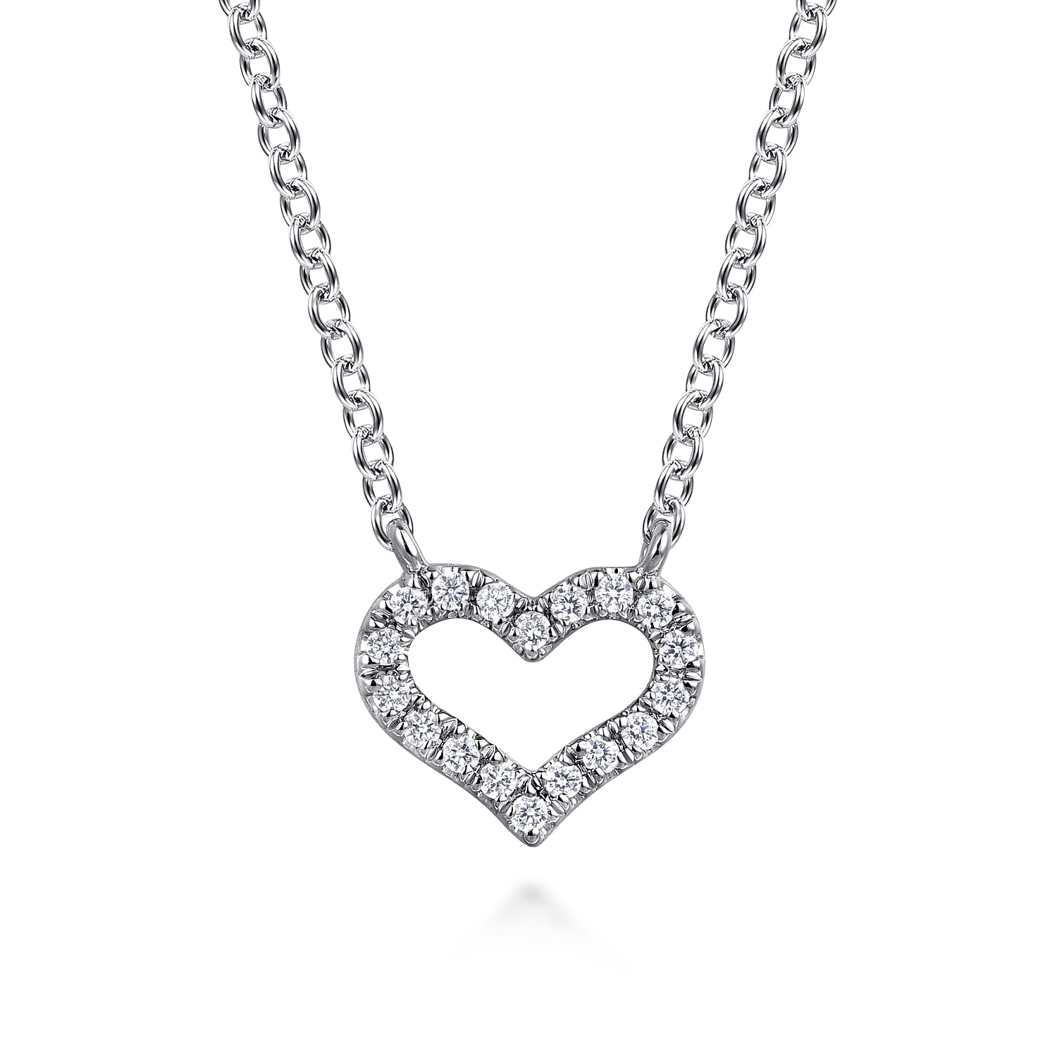 Diamond Pendant Necklace in 14K White Gold