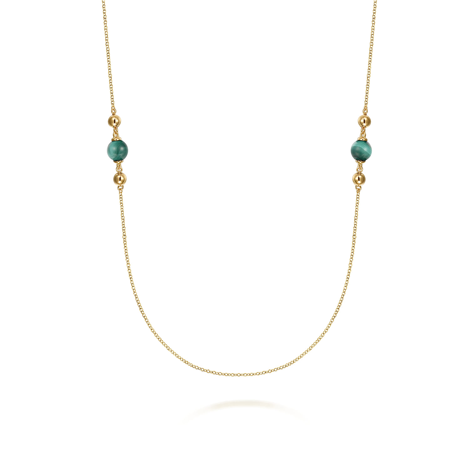 Malachite and Bujukan Bead Station Necklace