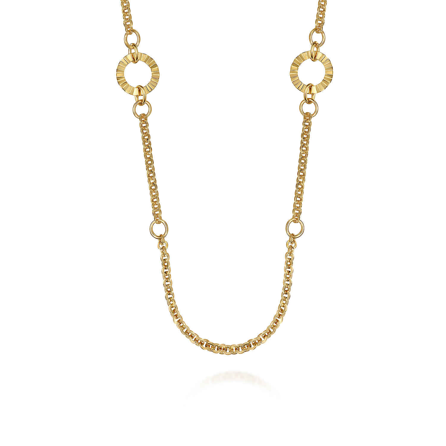 Diamond Cut Station Necklace