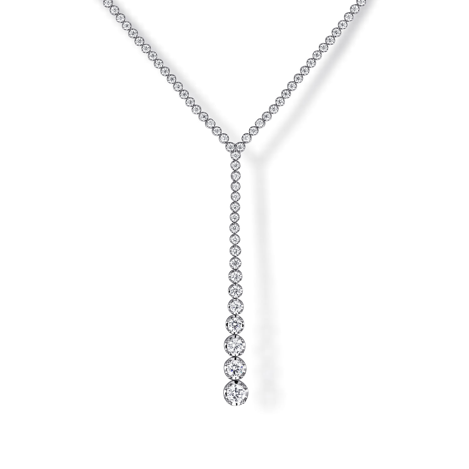 Diamond Tennis Y Necklace