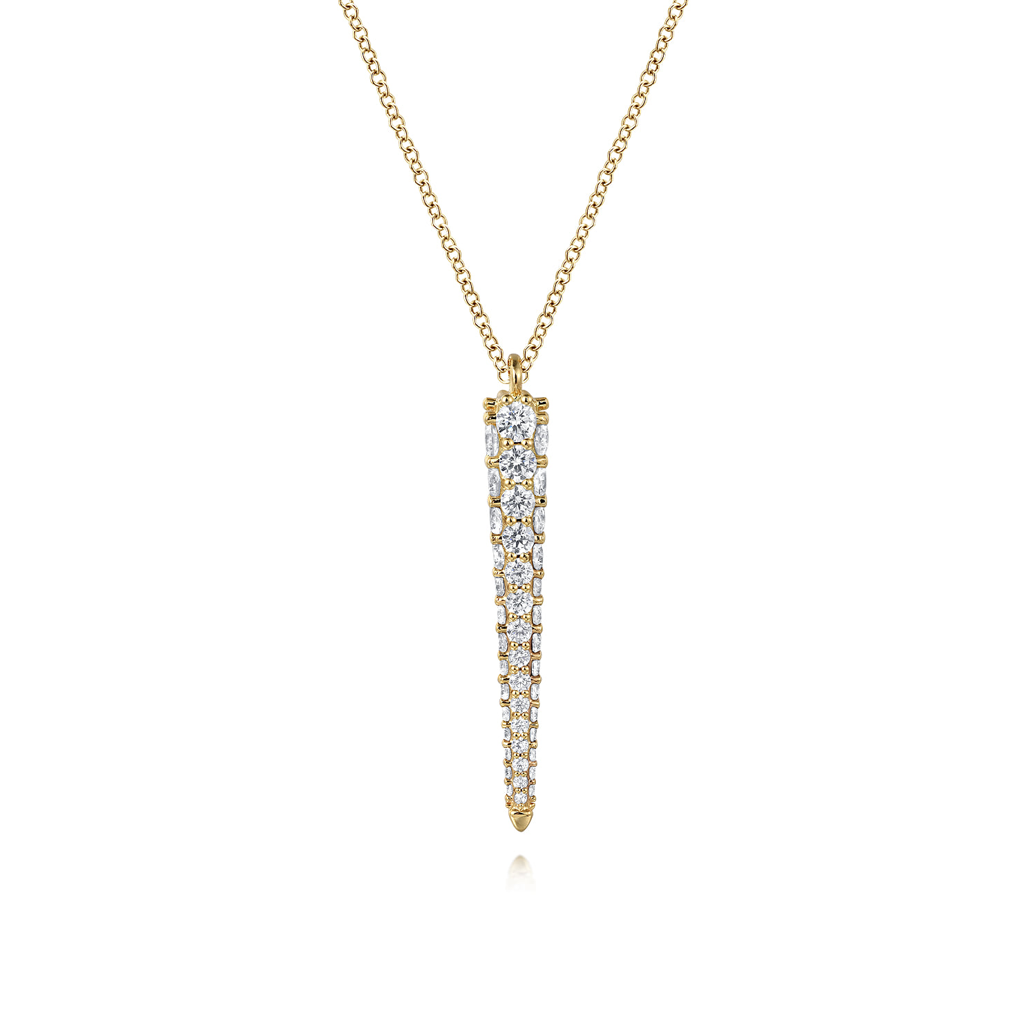 Vertical Diamond Bar Necklace