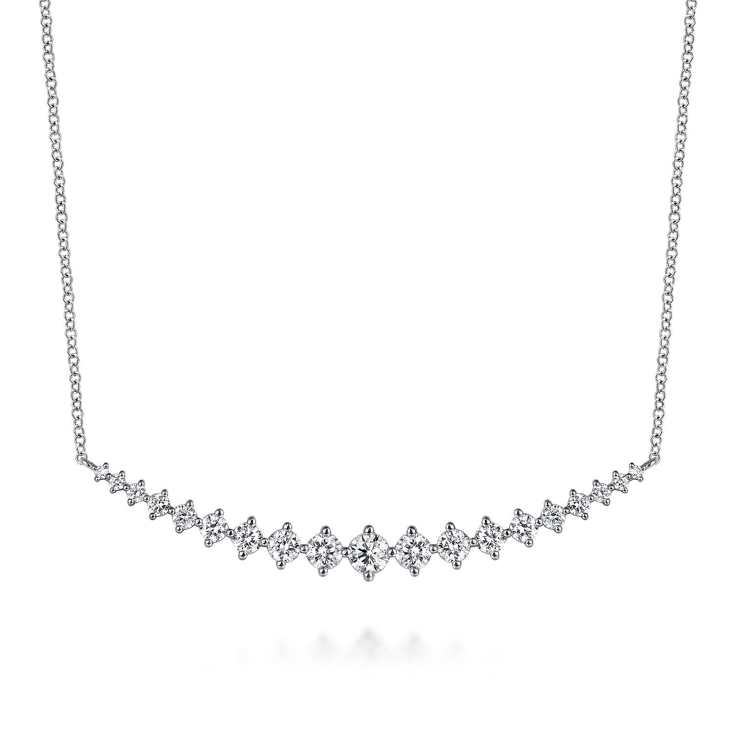 Graduating Diamonds Bar Necklace