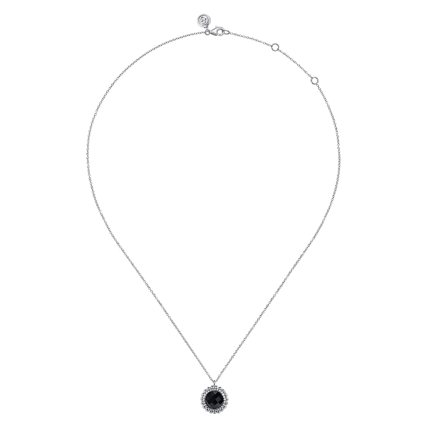 Bujukan Black Onyx Pendant Necklace in Sterling Silver, photograph 2