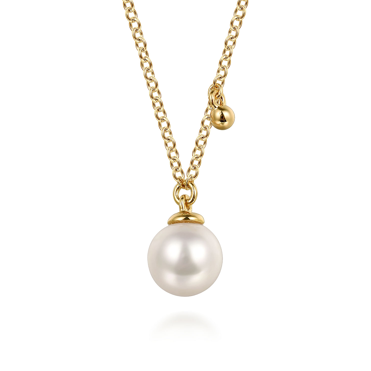 ネックレス・ペンダント Emblem Pearl Necklace 14K Yellow Gold Pearl Drop Necklace @ $525. Shop Necklaces