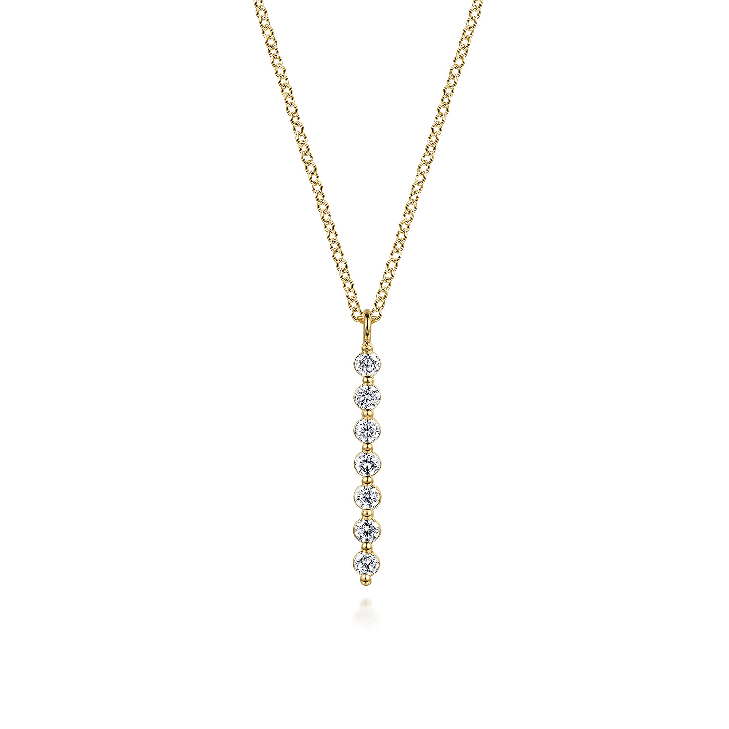White Sapphire Bar Necklace
