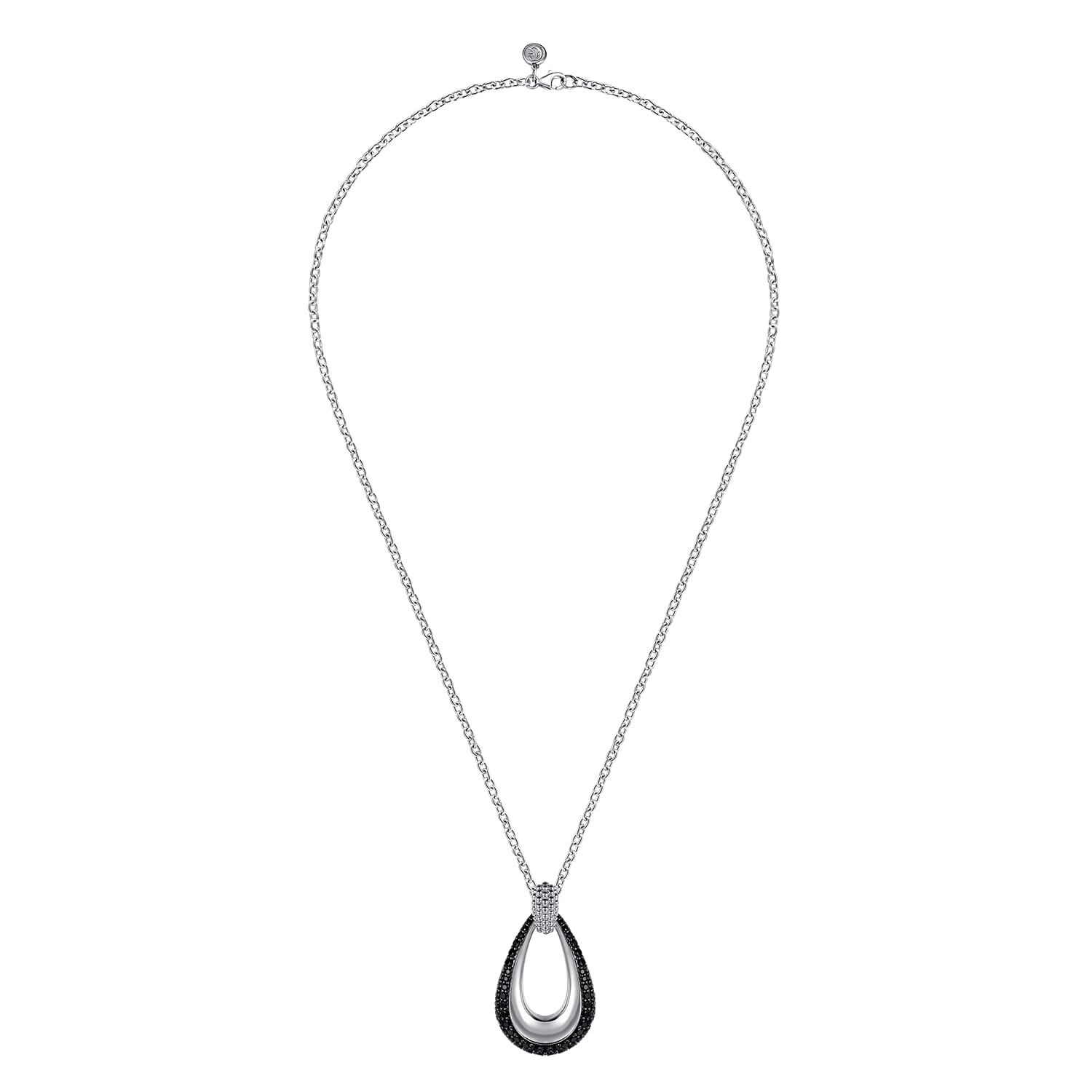 Bujukan Black Spinel Pendant Necklace in Sterling Silver, photograph 2