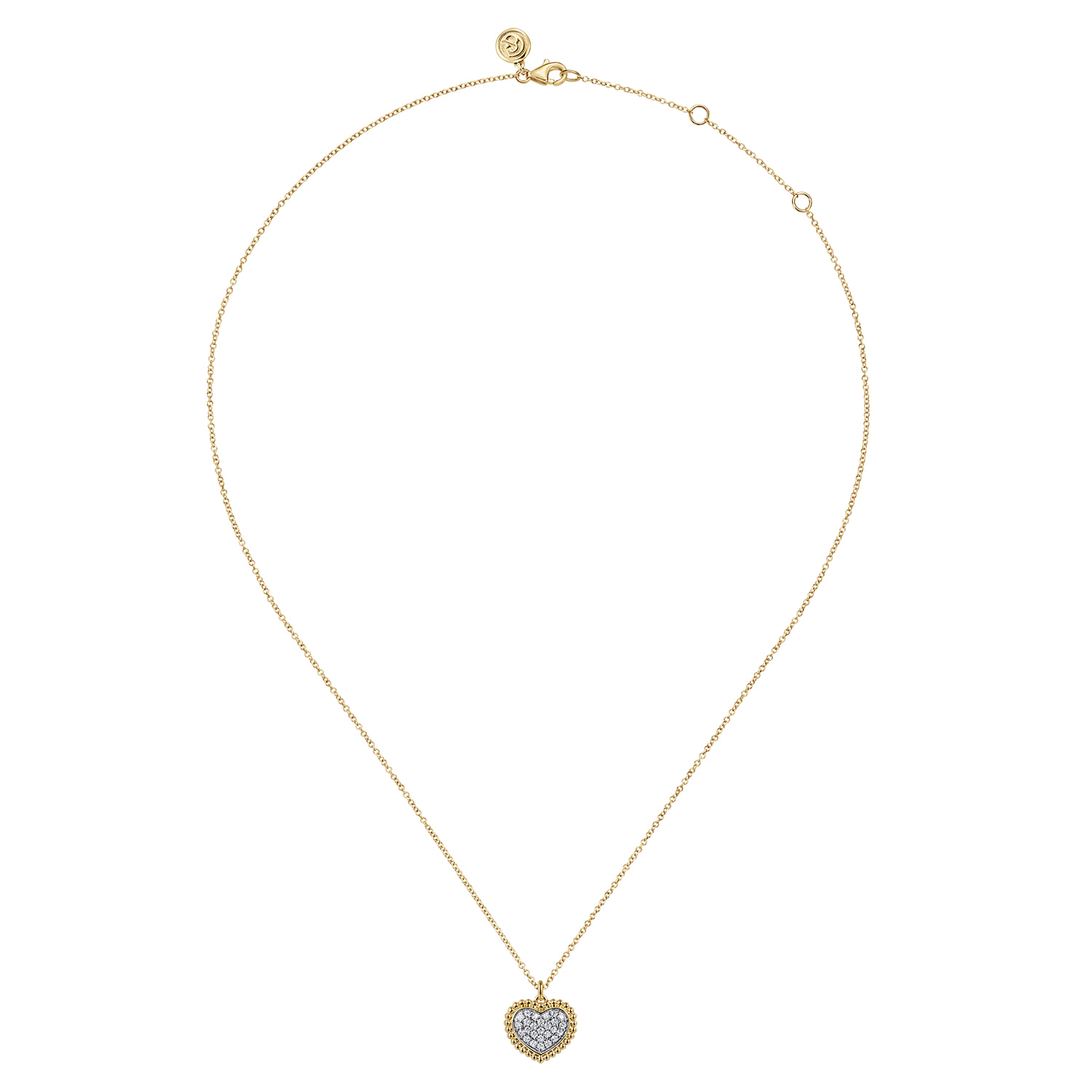 Bujukan Diamond Pave Necklace in 14K Yellow Gold, photograph 2