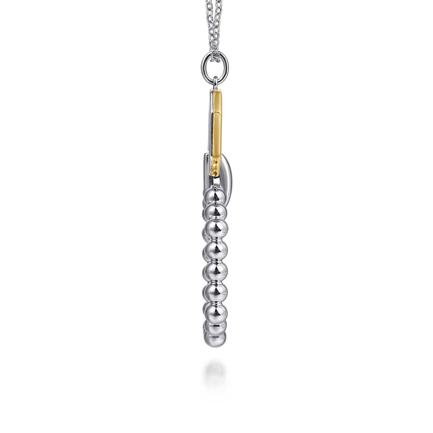 and Octagon Bujukan Drop Pendant Necklace in 14K Yellow Gold, photograph 5