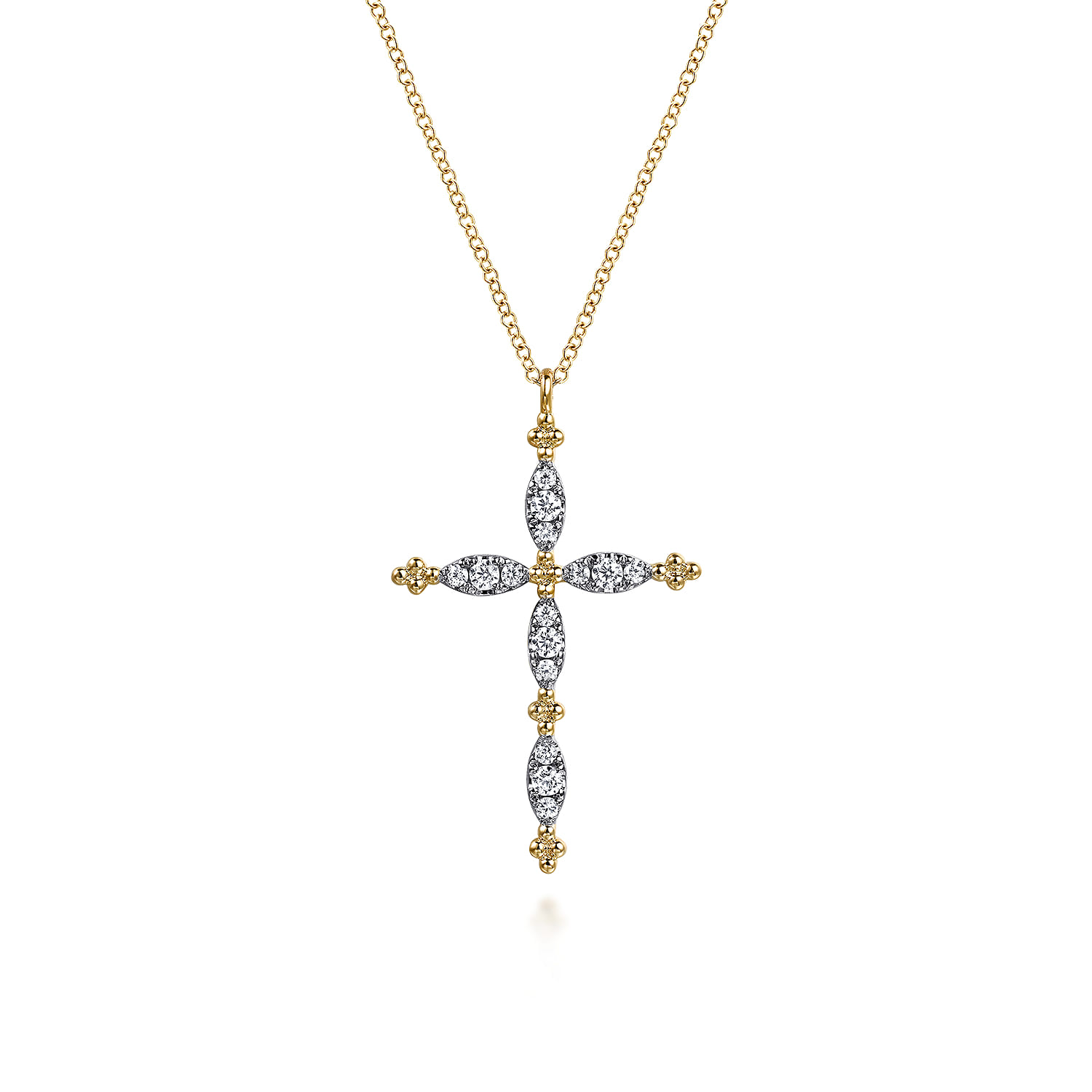 Diamond Cross Pendant Necklace-Bujukan