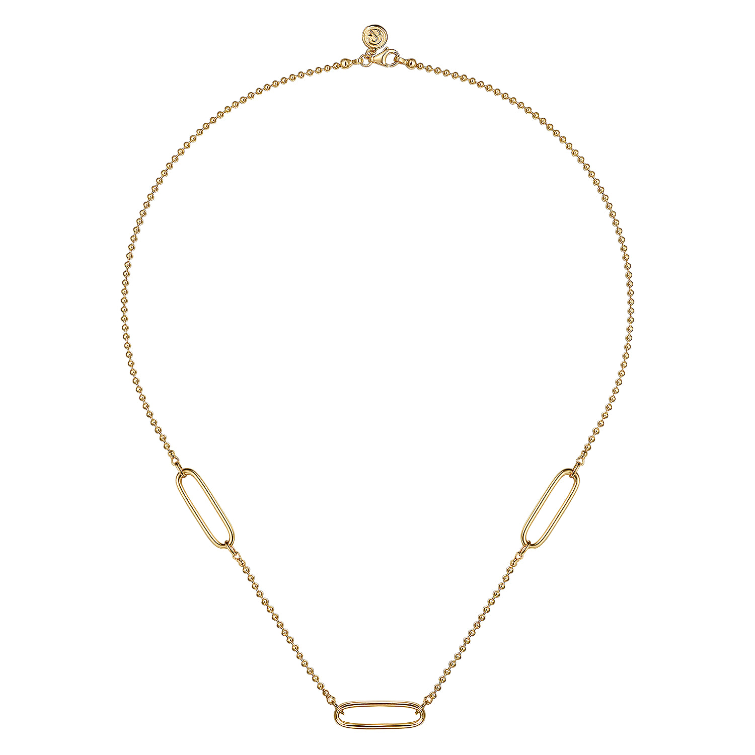 Layered Necklace Station Bujukan in 14K Yellow Gold, photograph 2