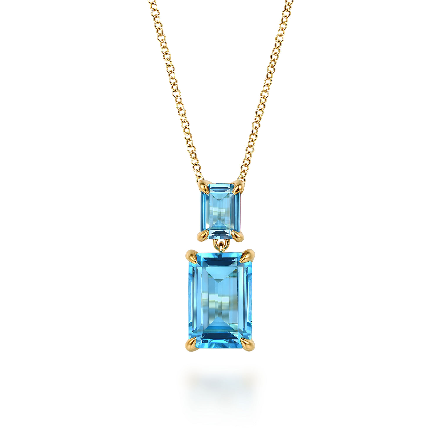 14k Yellow Gold Pendant Color Necklace. SKU: NK7871Y4JBT