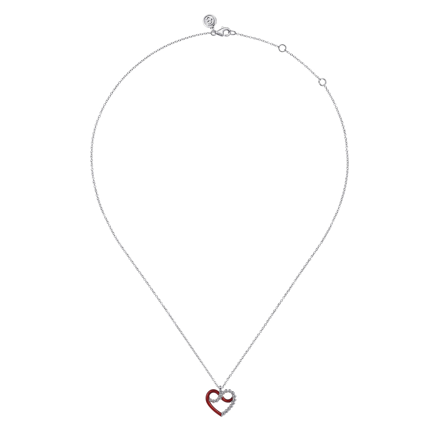 Pendant Necklace with Enamel in Sterling Silver, photograph 2