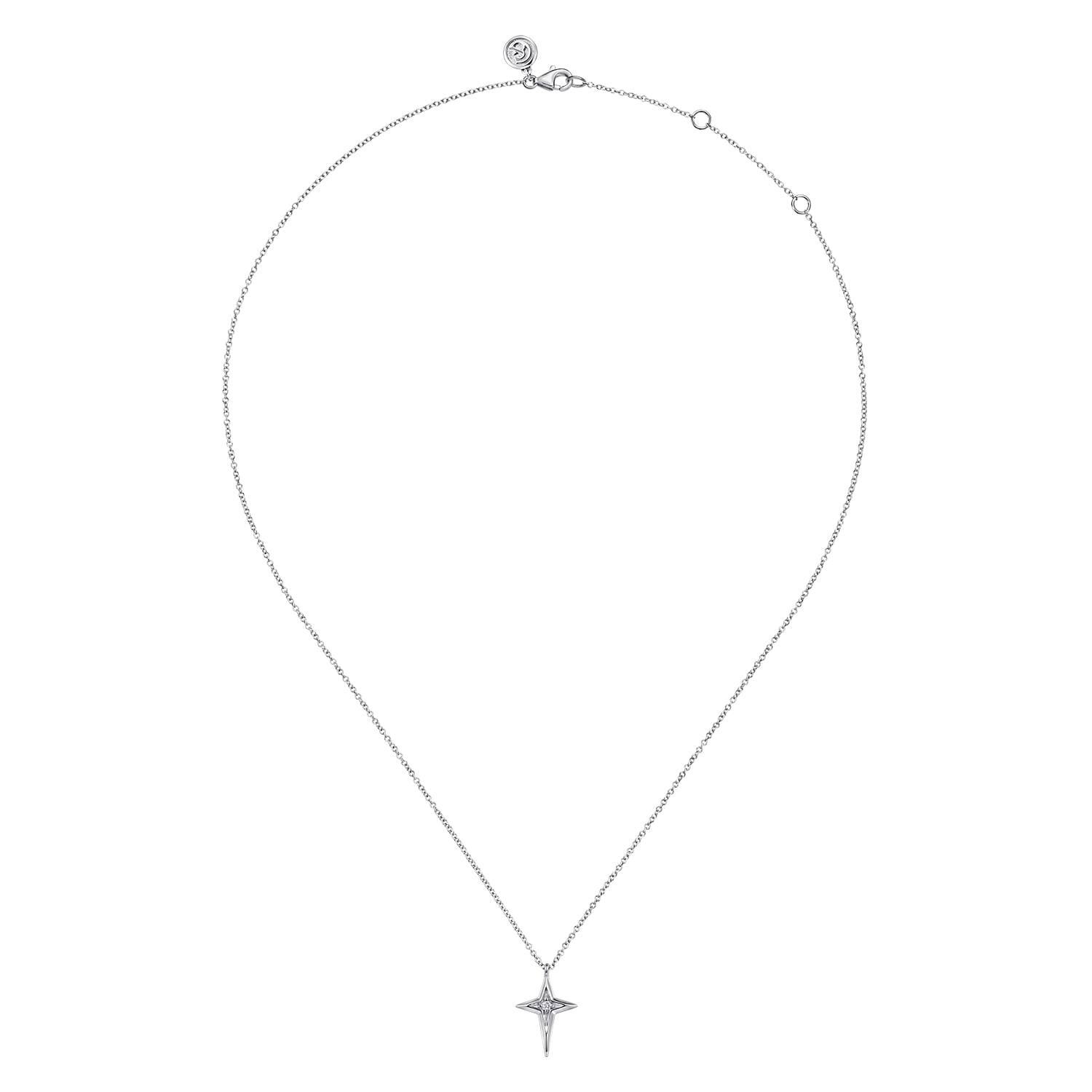 Bujukan Diamond Cross Pendant Necklace in Sterling Silver, photograph 2