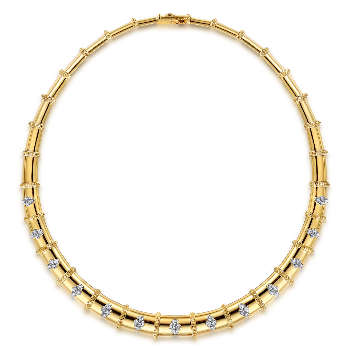 Bujukan and Diamond Choker in 14K White/Yellow Gold, photograph 2