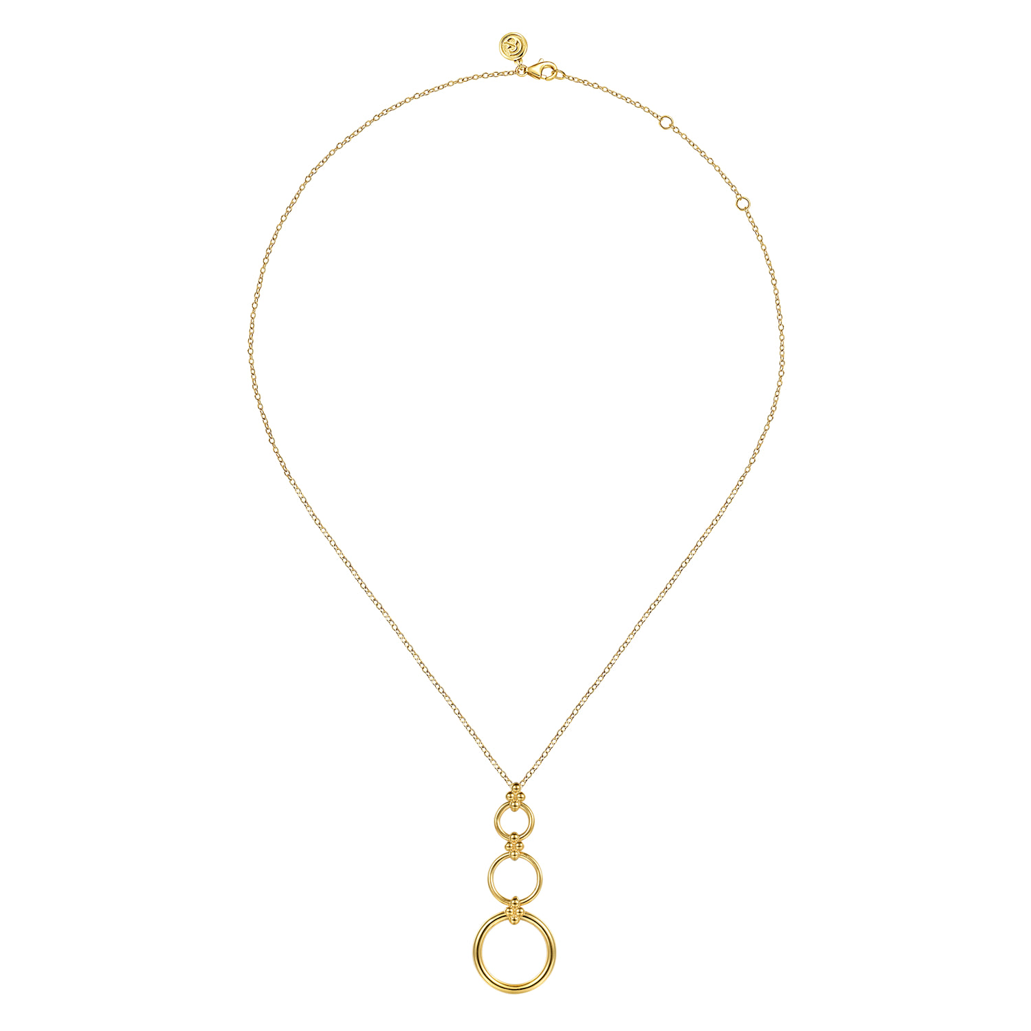Bujukan Link Chain Drop Necklace in 14K Yellow Gold, photograph 2