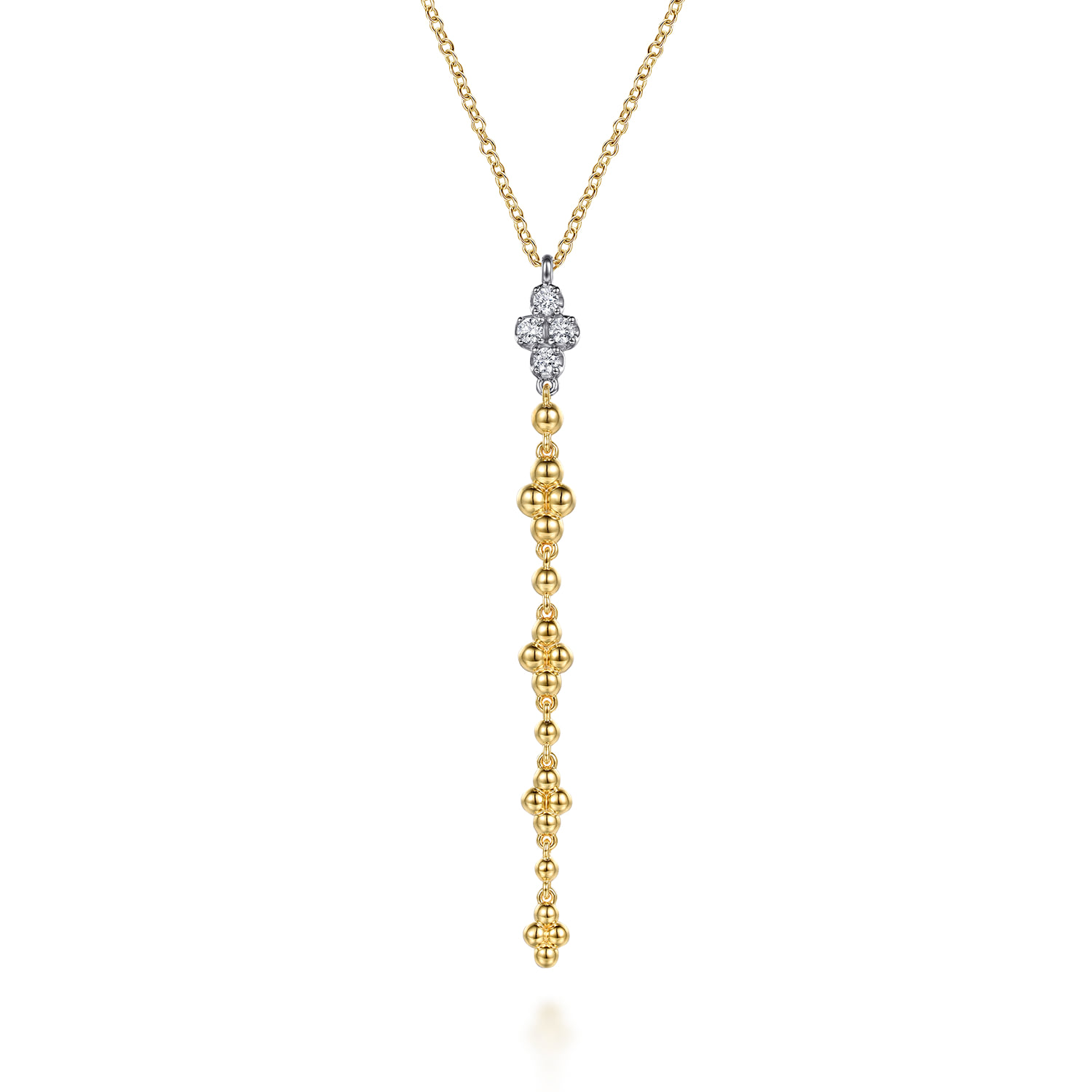 Bujukan and Diamond Clover Drop Necklace